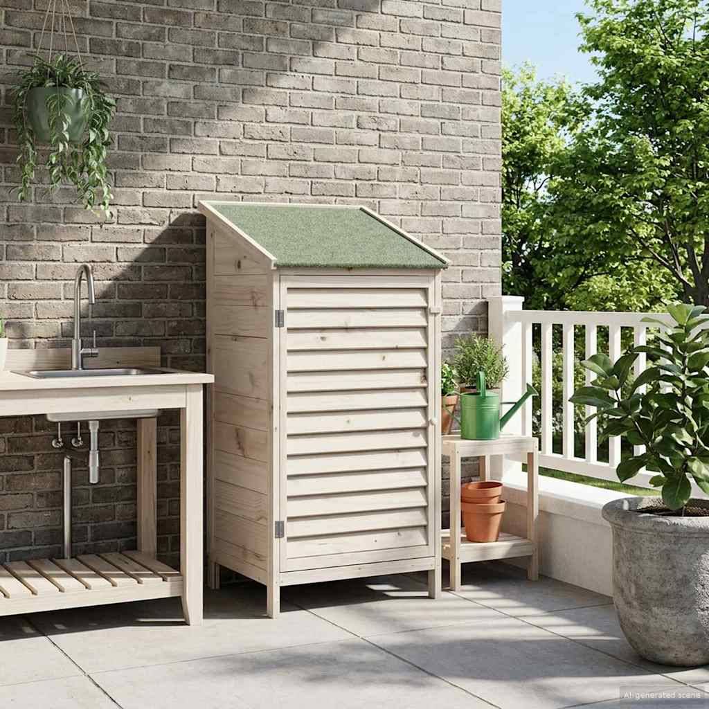 vidaXL Garten Shed Weiß 59 x 56 x 113,5 cm Massivholz aus Fichte