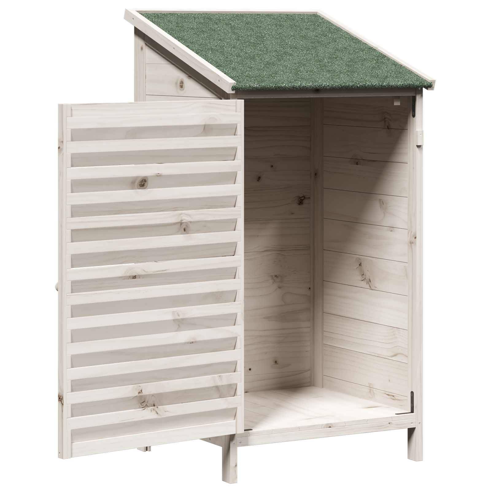 vidaXL Garten Shed Weiß 59 x 56 x 113,5 cm Massivholz aus Fichte