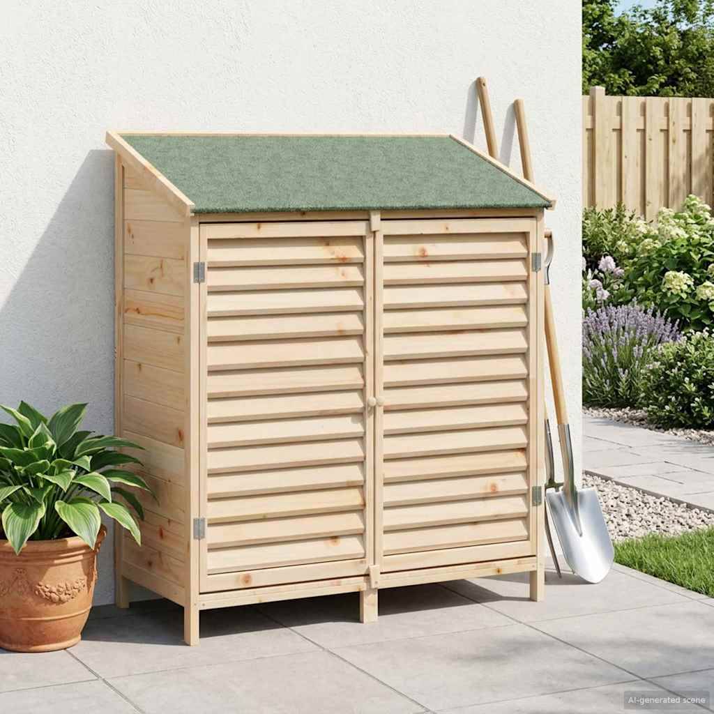 vidaXL Garten Shed Natur 106 x 56 x 113,5 cm Massivholz aus Fichte