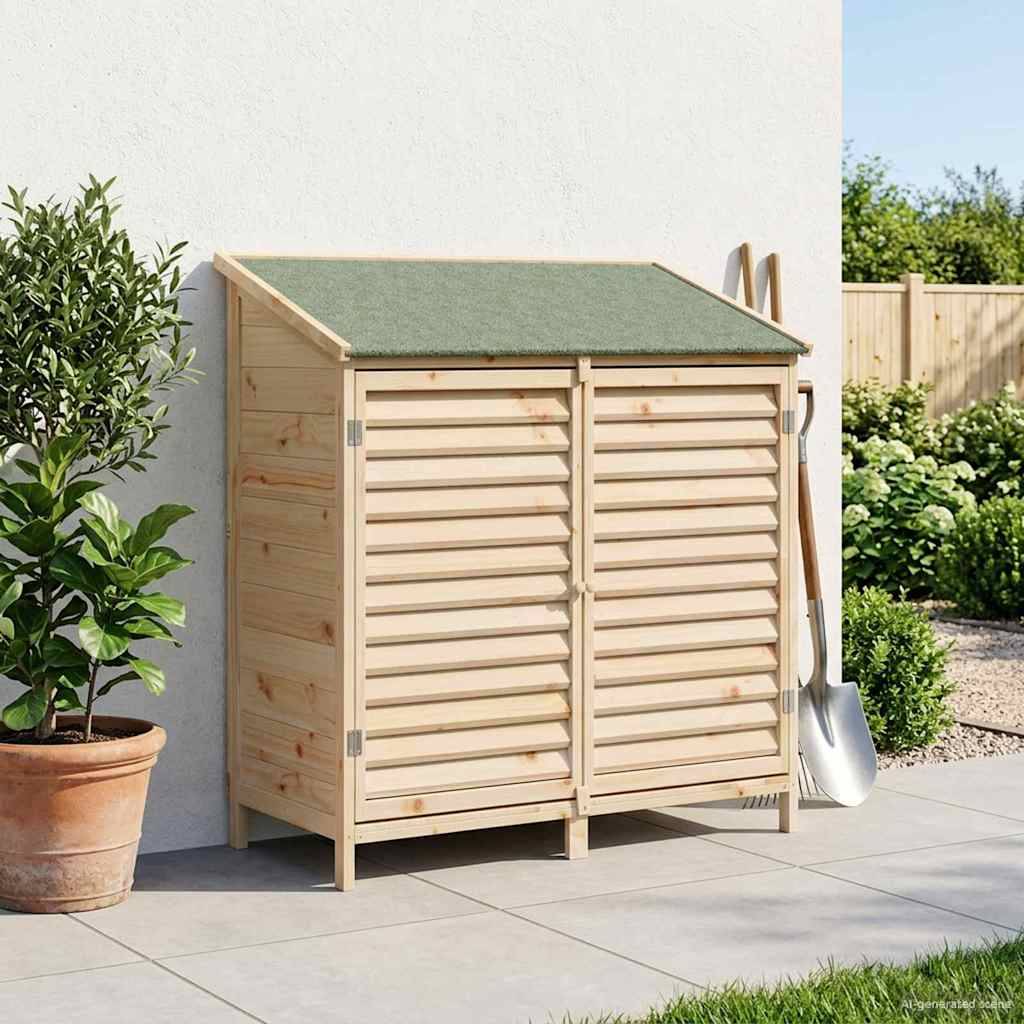vidaXL Garten Shed Natur 106 x 56 x 113,5 cm Massivholz aus Fichte