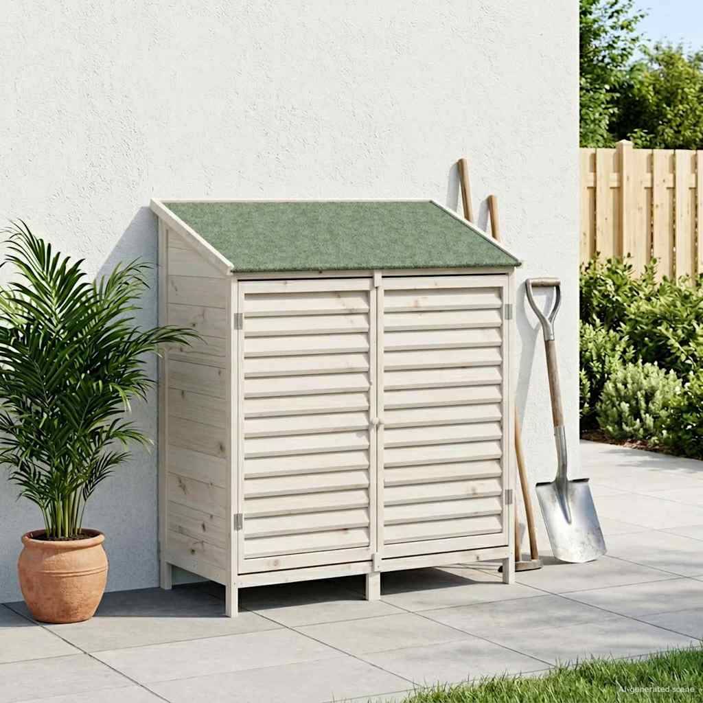 vidaXL Garten Shed Weiß 106 x 56 x 113,5 cm Massivholz aus Fichte