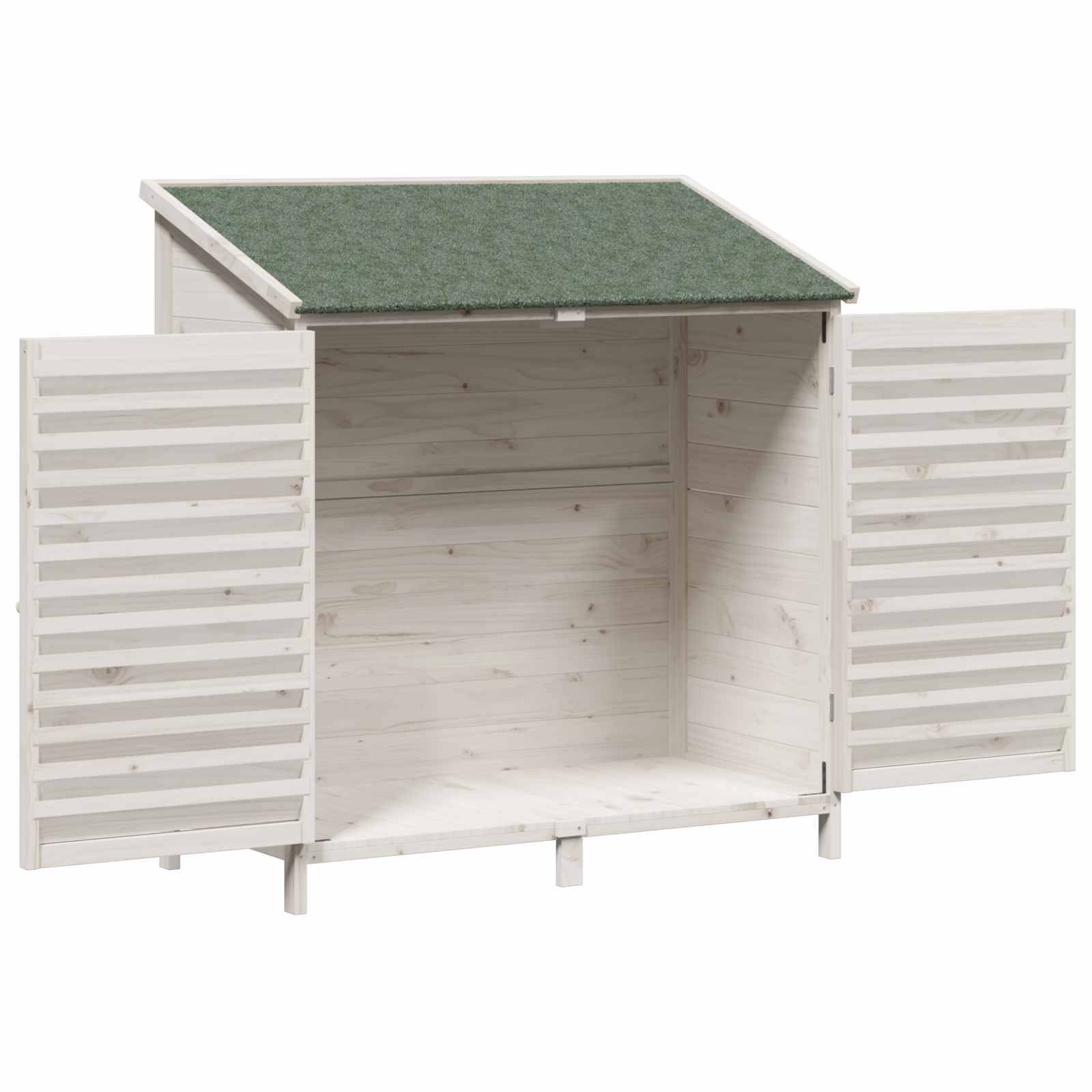 vidaXL Garten Shed Weiß 106 x 56 x 113,5 cm Massivholz aus Fichte