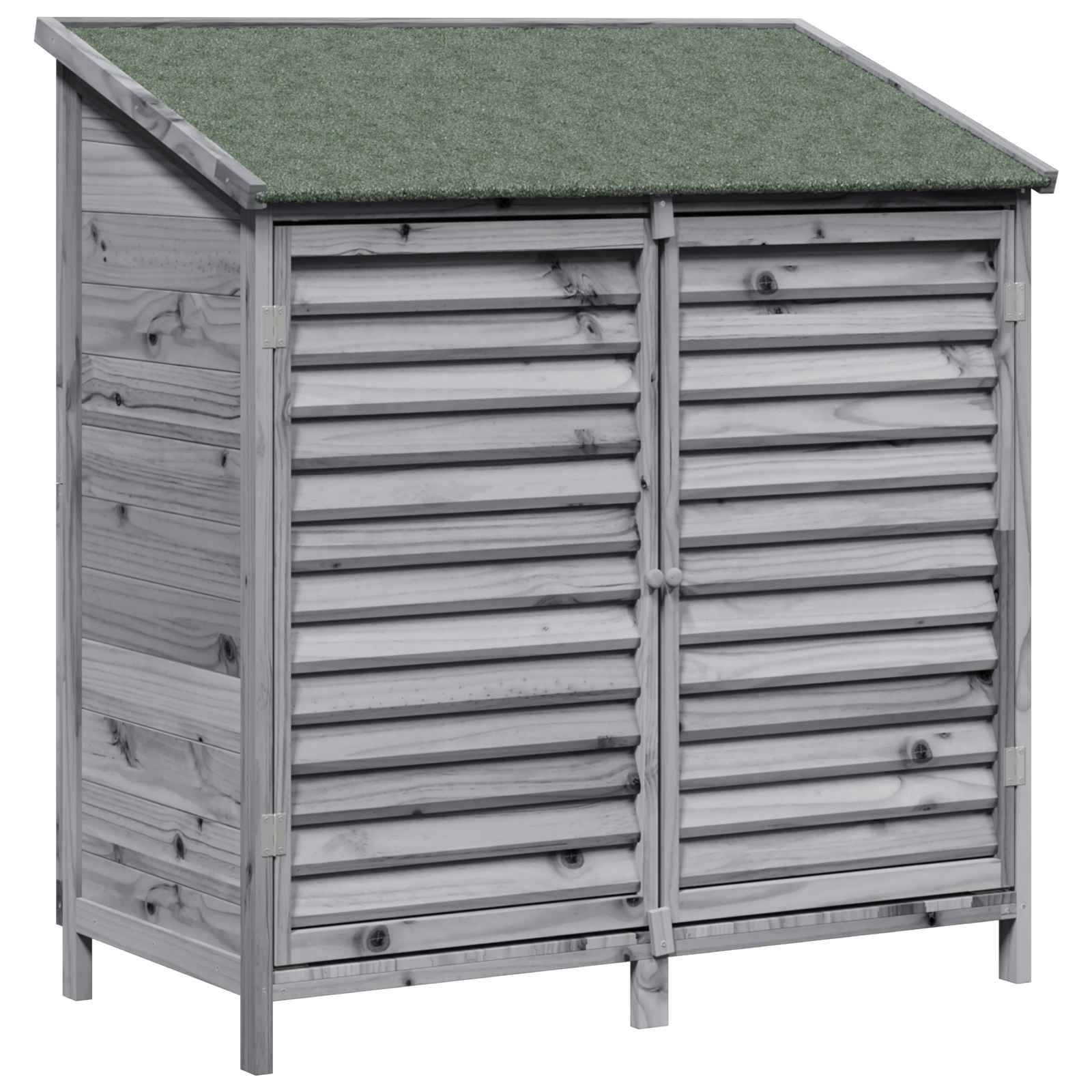 vidaXL Garten Shed Grau 106 x 56 x 113,5 cm Massivholz aus Fichte