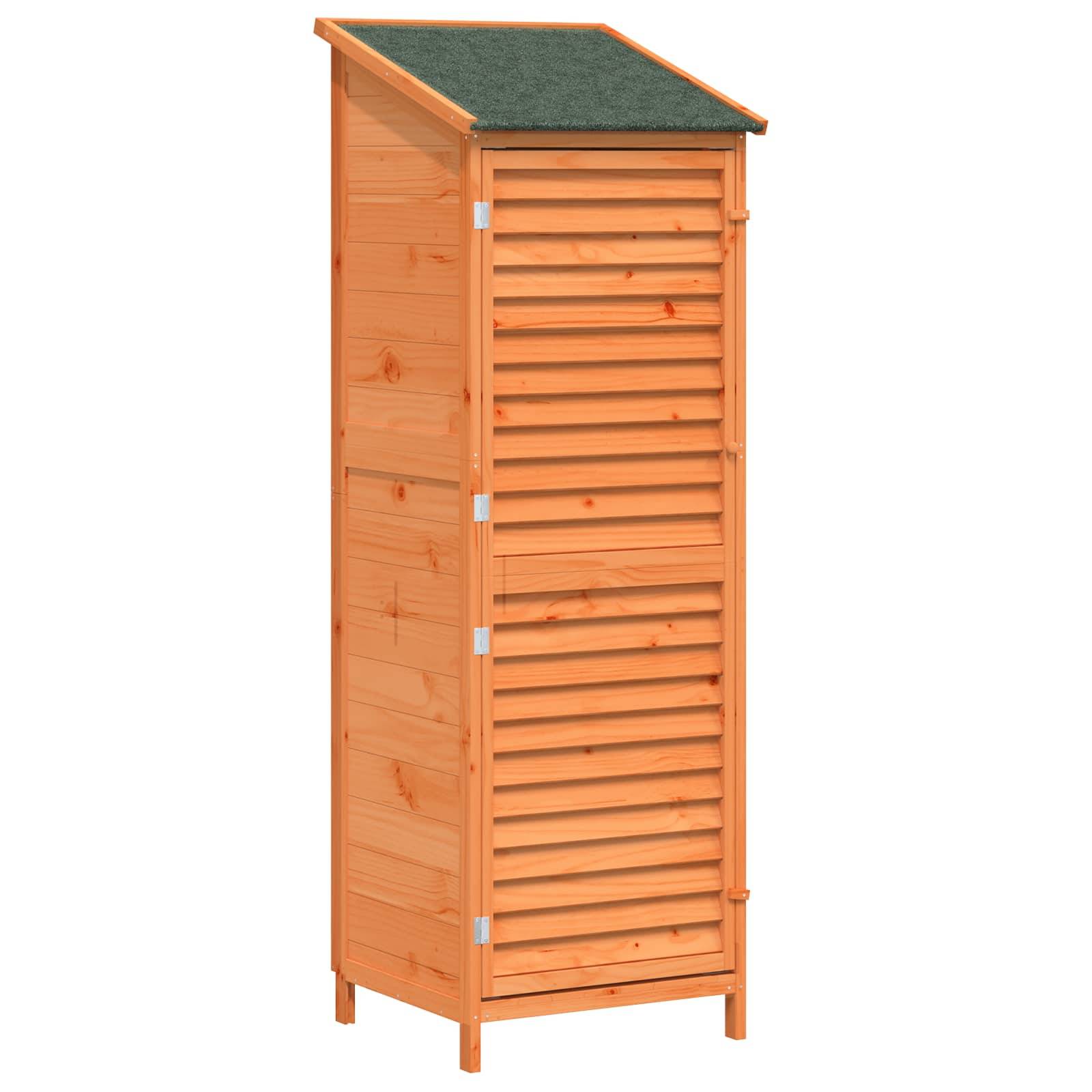 vidaXL Garten Shed Braun 59 x 56 x 176 cm Massivholz aus Fichte