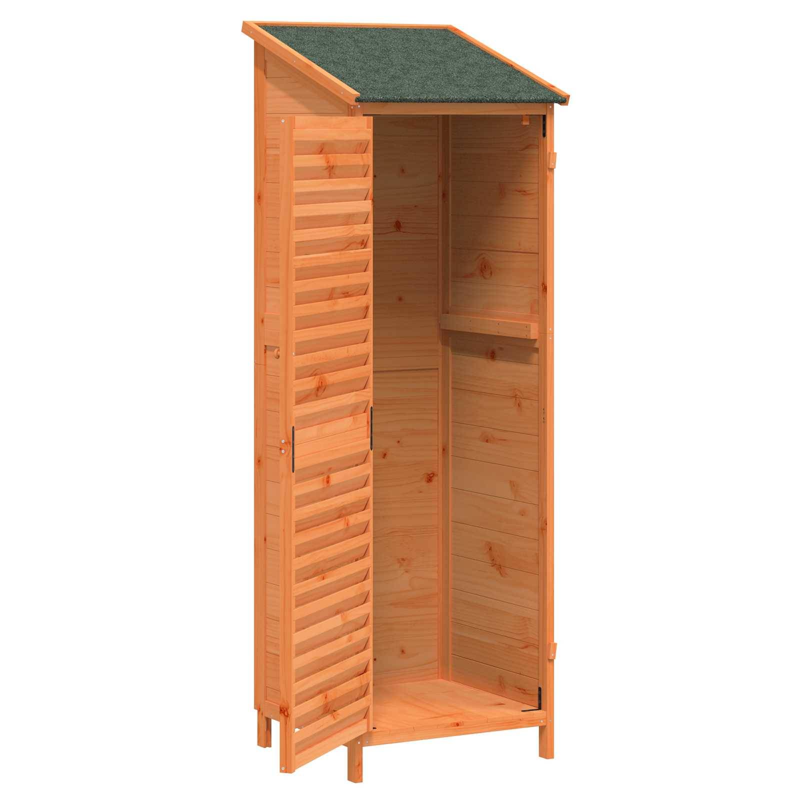 vidaXL Garten Shed Braun 59 x 56 x 176 cm Massivholz aus Fichte