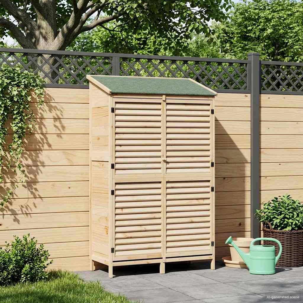 vidaXL Garten Shed Natur 106 x 56 x 176,5 cm Massivholz aus Fichte