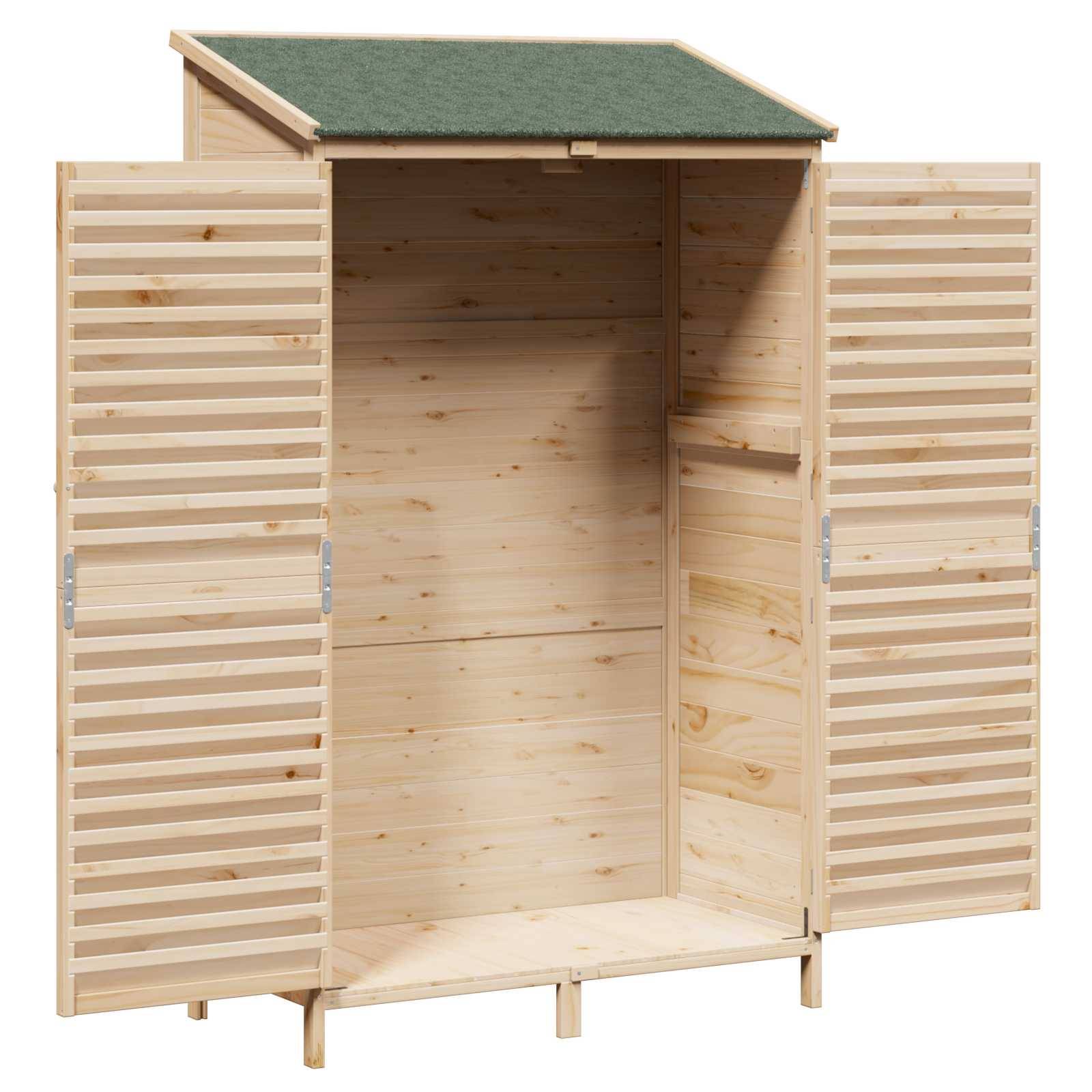 vidaXL Garten Shed Natur 106 x 56 x 176,5 cm Massivholz aus Fichte