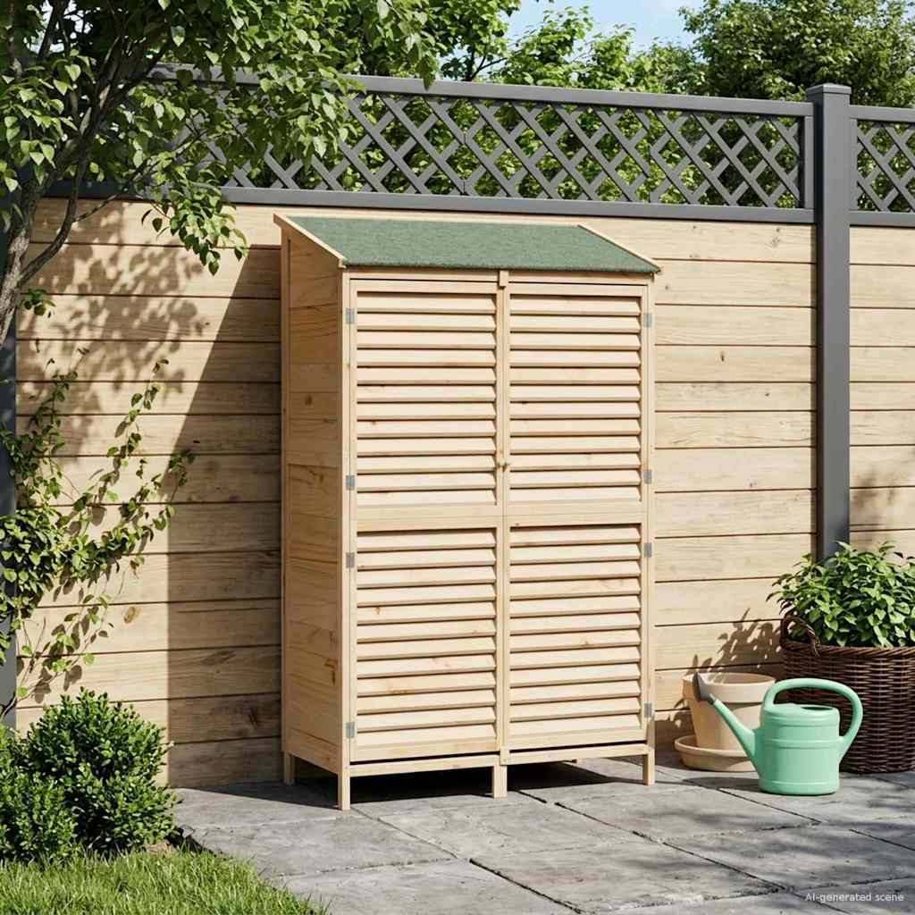 vidaXL Garten Shed Natur 106 x 56 x 176,5 cm Massivholz aus Fichte