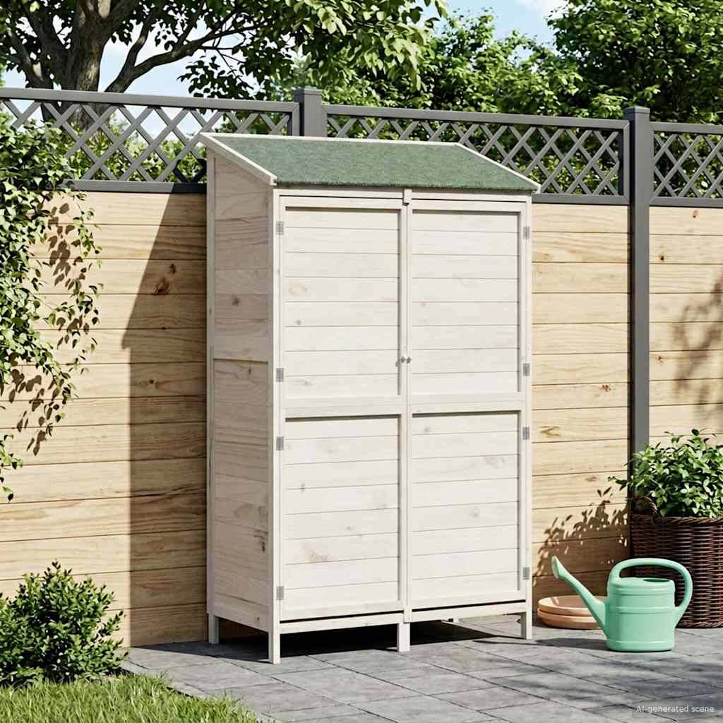 vidaXL Garten Shed Weiß 106 x 56 x 176,5 cm Massivholz aus Fichte