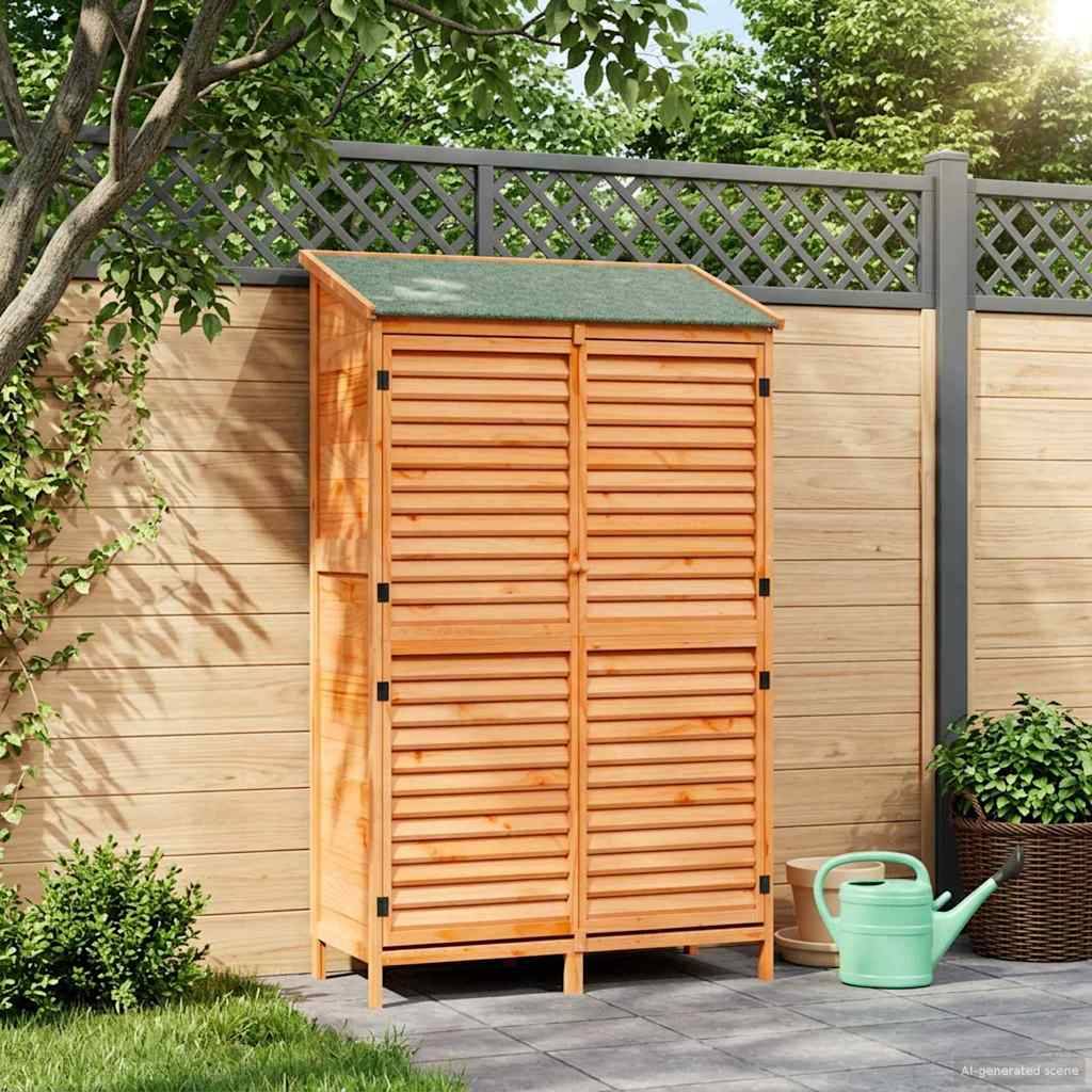 vidaXL Garten Shed Braun 106 x 56 x 176,5 cm Massivholz aus Fichte