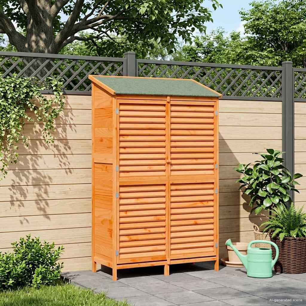 vidaXL Garten Shed Braun 106 x 56 x 176,5 cm Massivholz aus Fichte