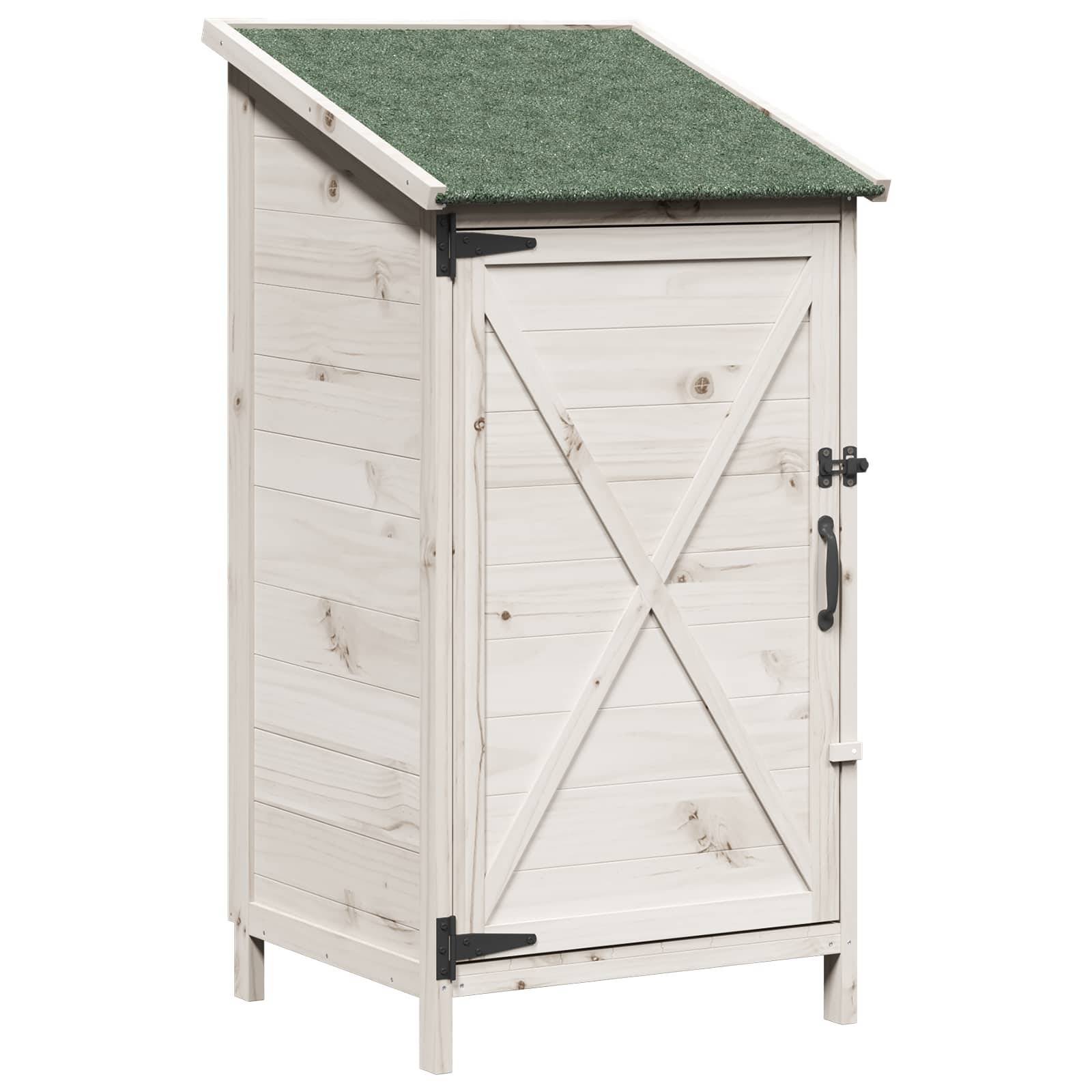 vidaXL Garten Shed Weiß 59,5 x 56 x 113,5 cm Holzwerkstoff