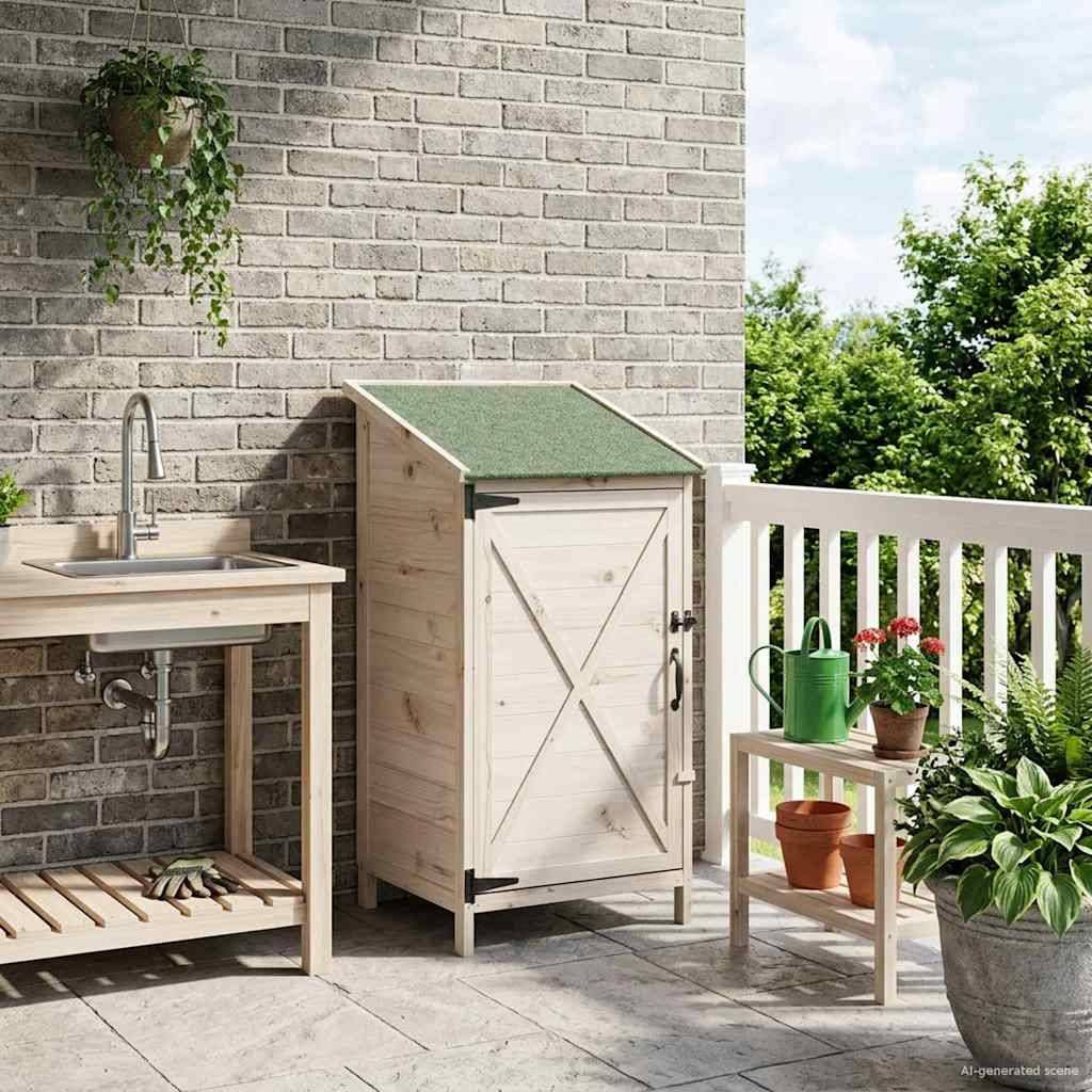 vidaXL Garten Shed Weiß 59,5 x 56 x 113,5 cm Holzwerkstoff