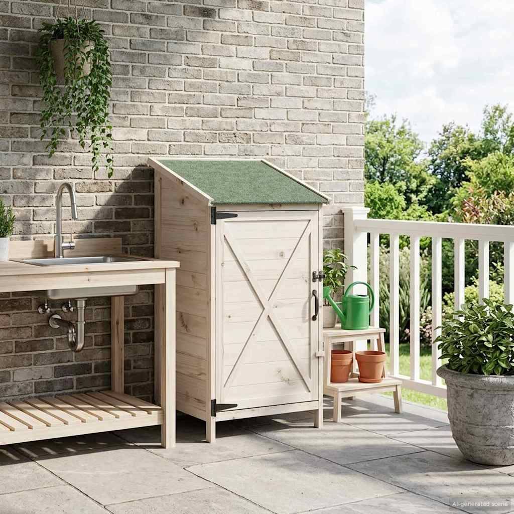 vidaXL Garten Shed Weiß 59,5 x 56 x 113,5 cm Holzwerkstoff