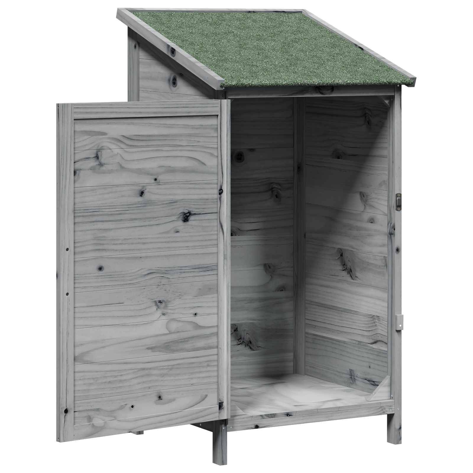 vidaXL Garten Shed Grau 59,5 x 56 x 113,5 cm Holzwerkstoff
