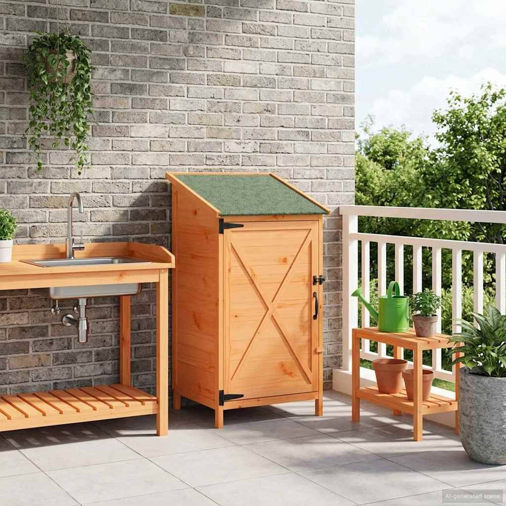 vidaXL Garten Shed Braun 59,5 x 56 x 113,5 cm Holzwerkstoff
