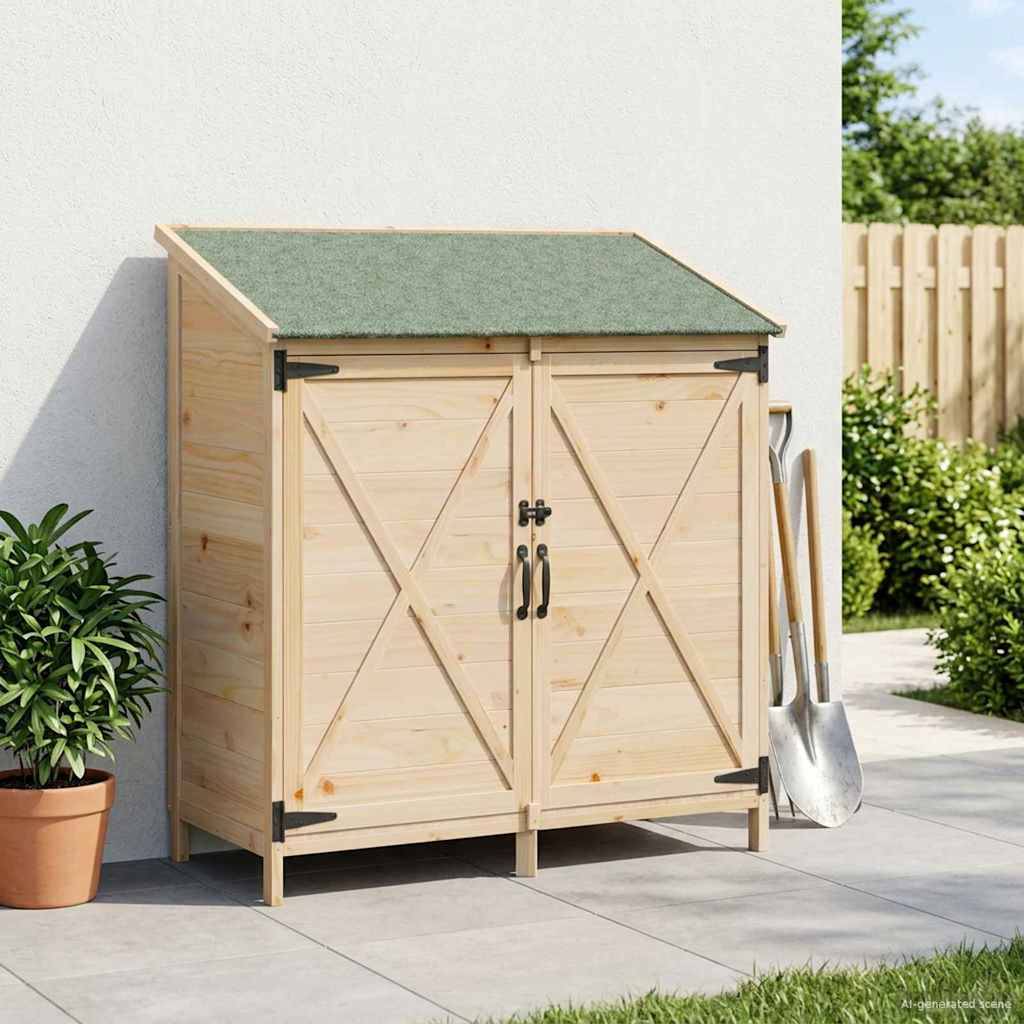 vidaXL Garten Shed Natur 106 x 56 x 113,5 cm Holzwerkstoff