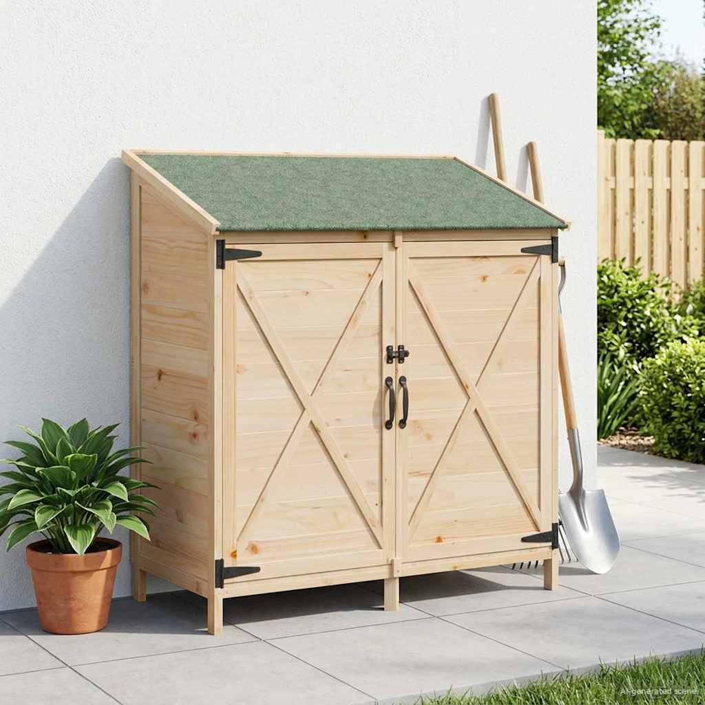 vidaXL Garten Shed Natur 106 x 56 x 113,5 cm Holzwerkstoff