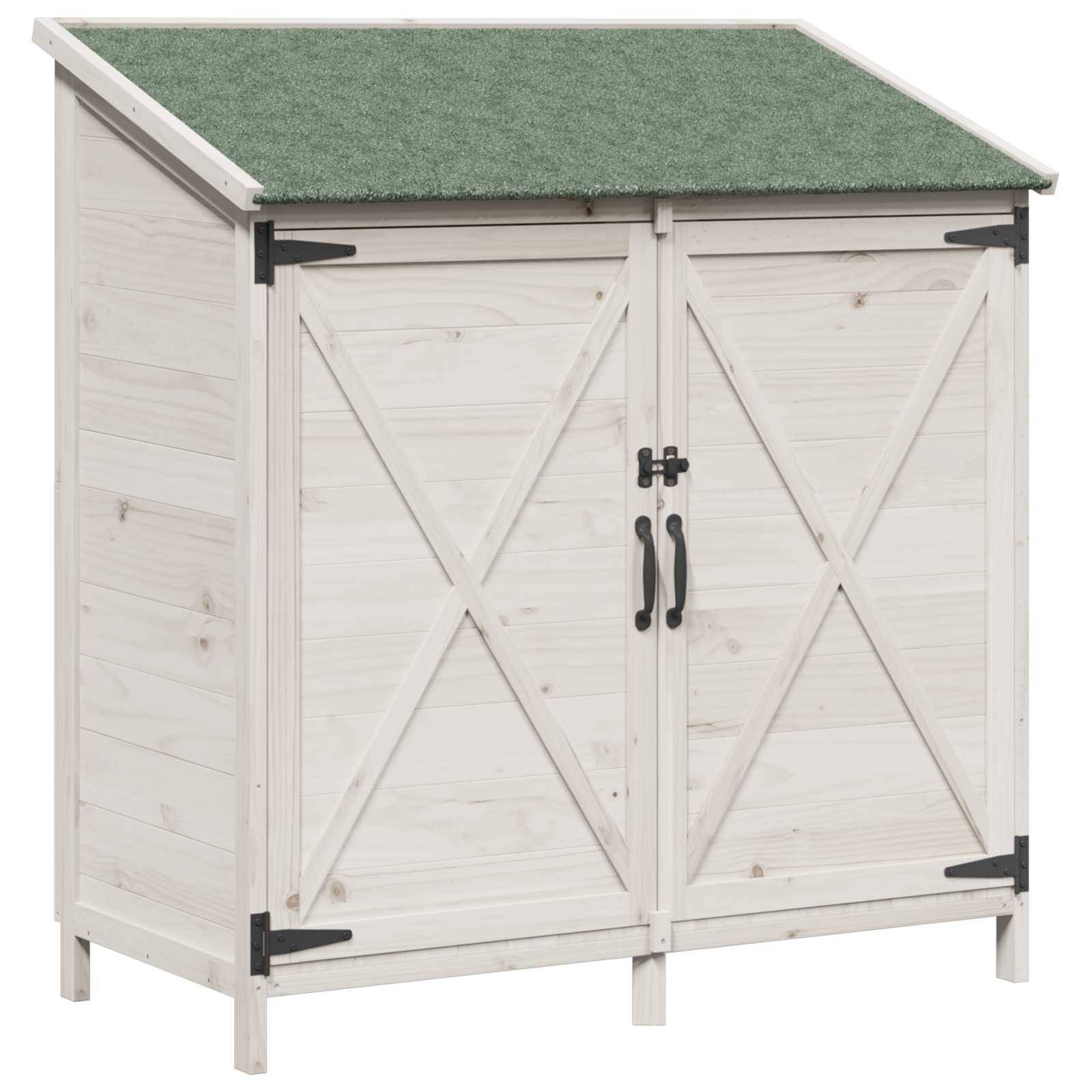 vidaXL Garten Shed Weiß 106 x 56 x 113,5 cm Holzwerkstoff