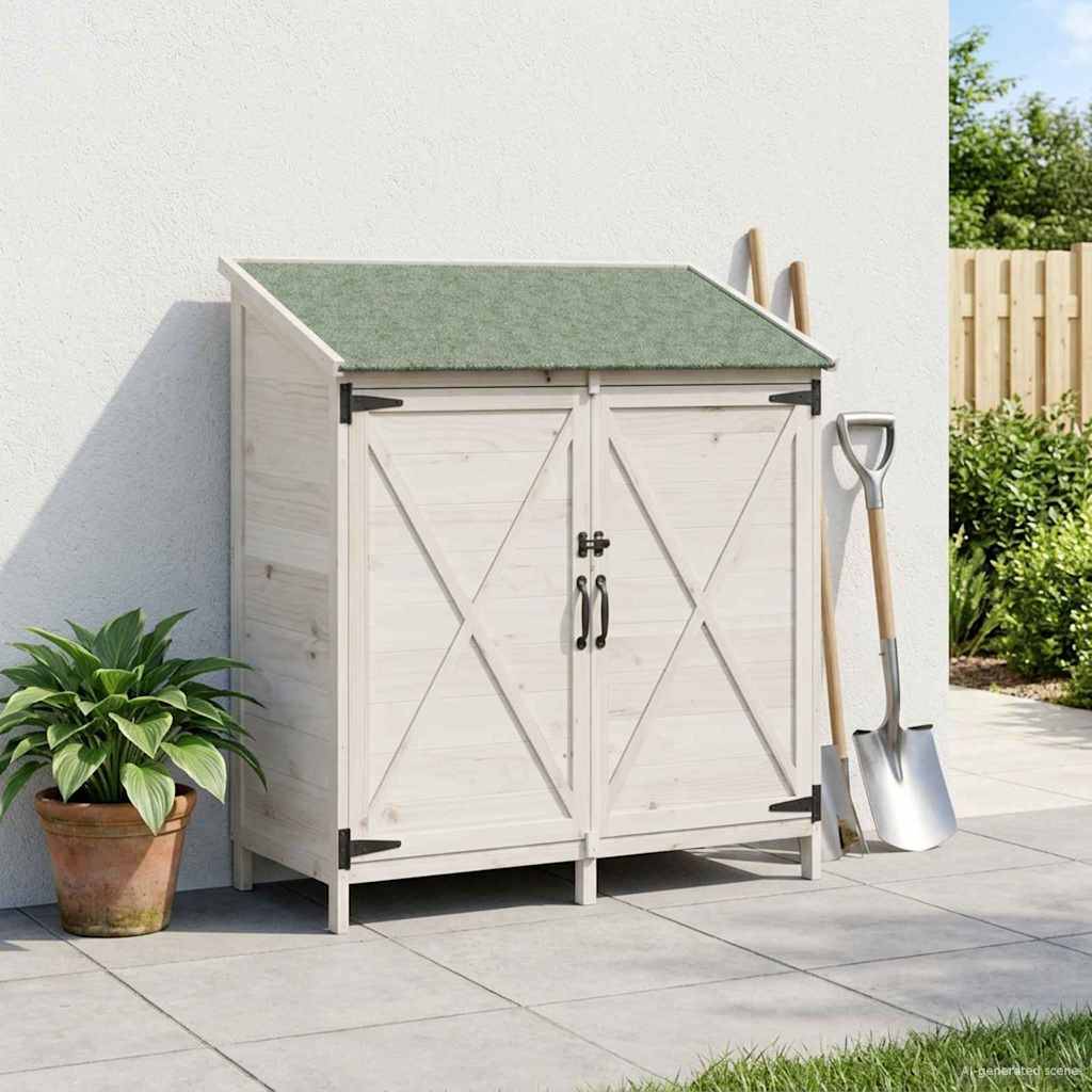 vidaXL Garten Shed Weiß 106 x 56 x 113,5 cm Holzwerkstoff