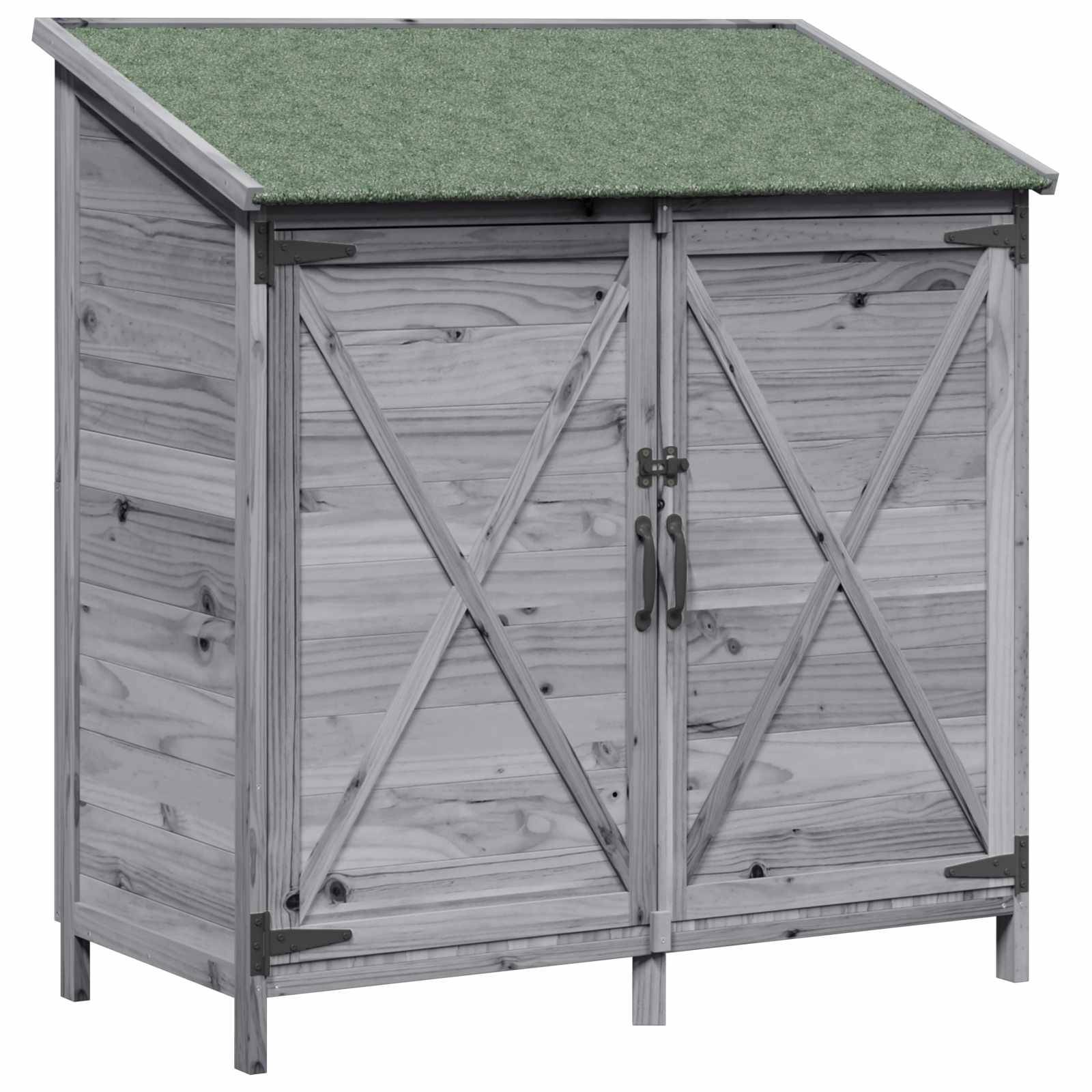 vidaXL Garten Shed Grau 106 x 56 x 113,5 cm Holzwerkstoff