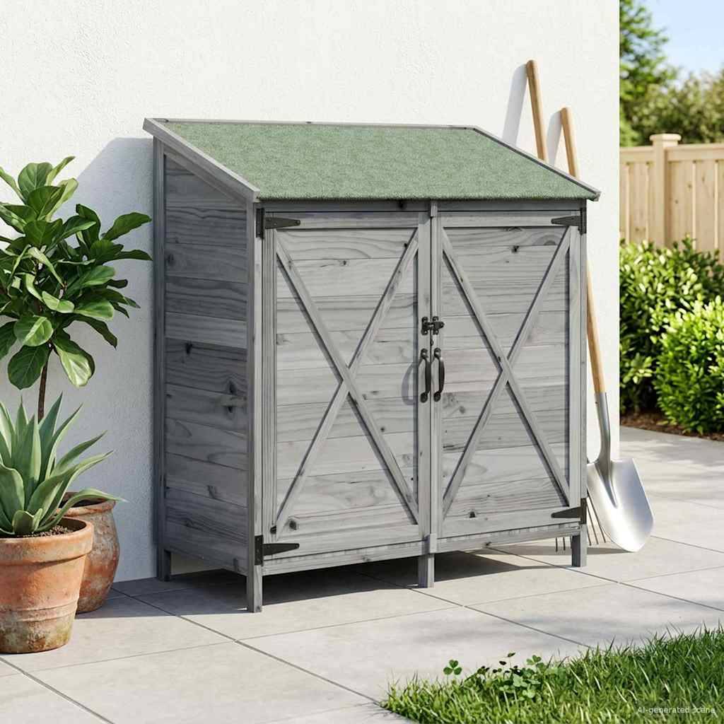 vidaXL Garten Shed Grau 106 x 56 x 113,5 cm Holzwerkstoff