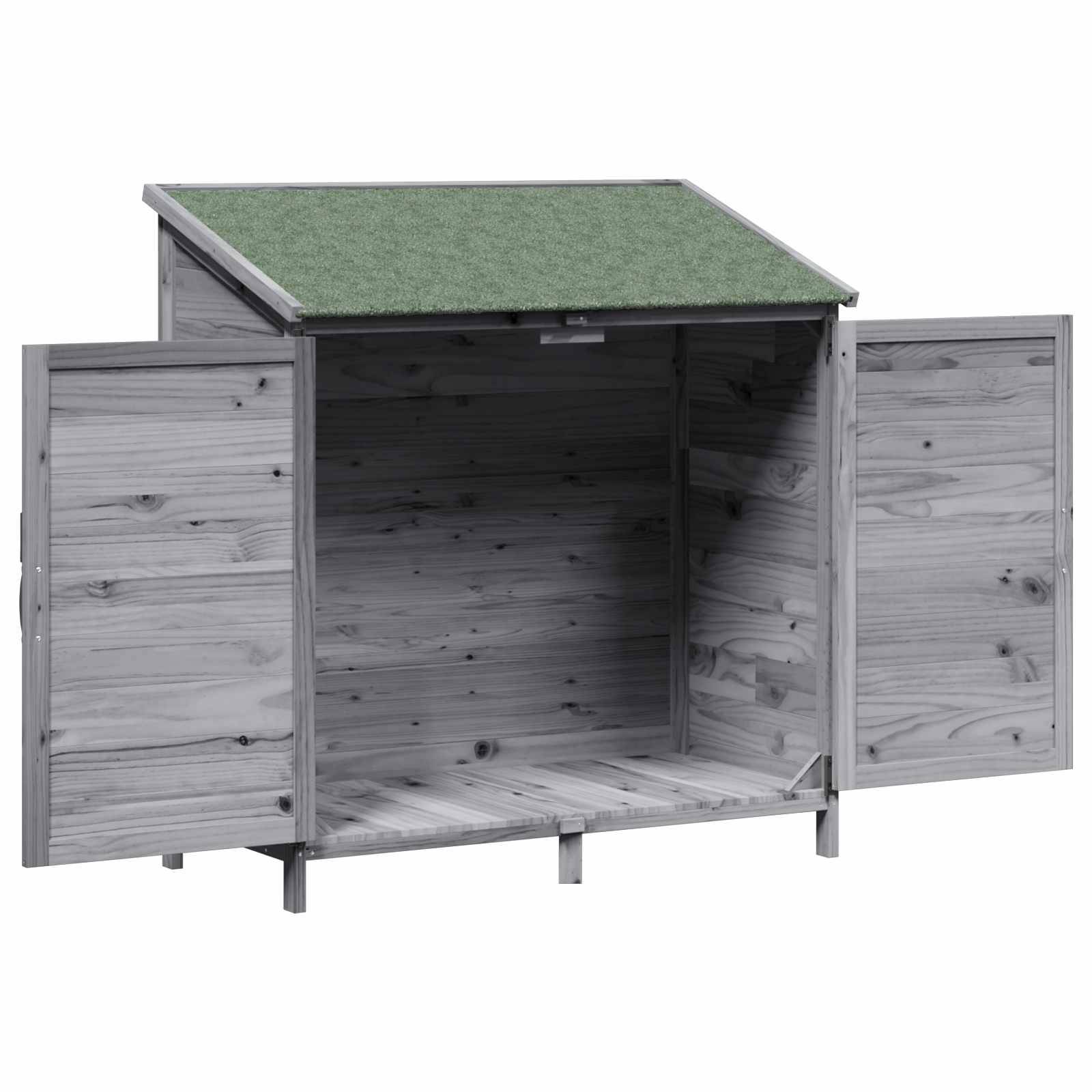 vidaXL Garten Shed Grau 106 x 56 x 113,5 cm Holzwerkstoff
