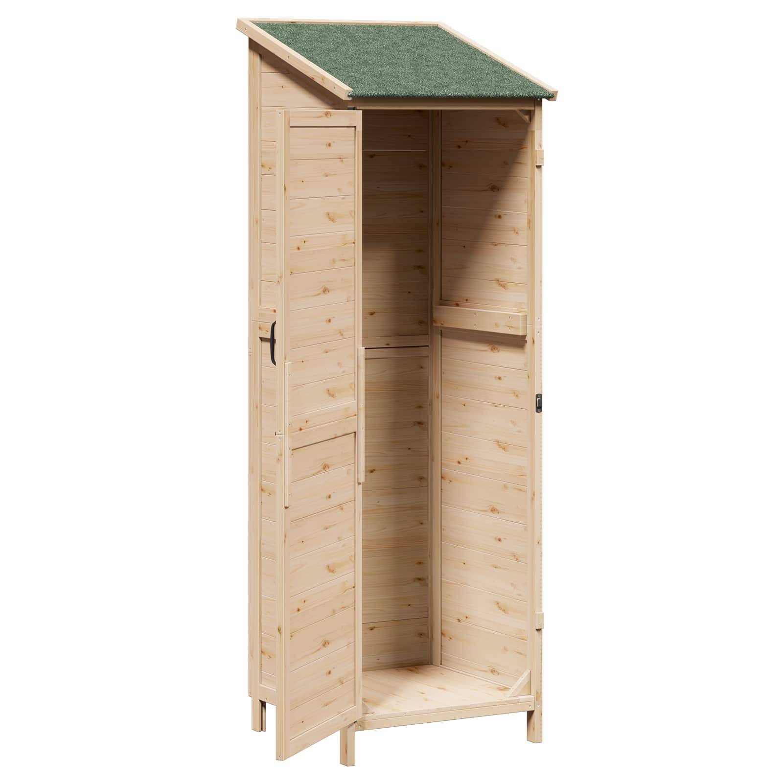 vidaXL Garten Shed Natur 59,5 x 56 x 176,5 cm Holzwerkstoff