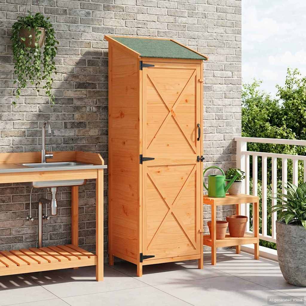 vidaXL Garten Shed Braun 59,5 x 56 x 176,5 cm Holzwerkstoff