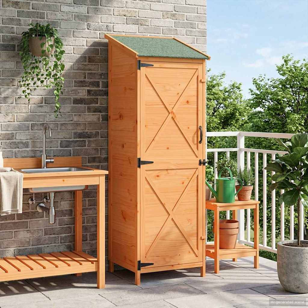 vidaXL Garten Shed Braun 59,5 x 56 x 176,5 cm Holzwerkstoff