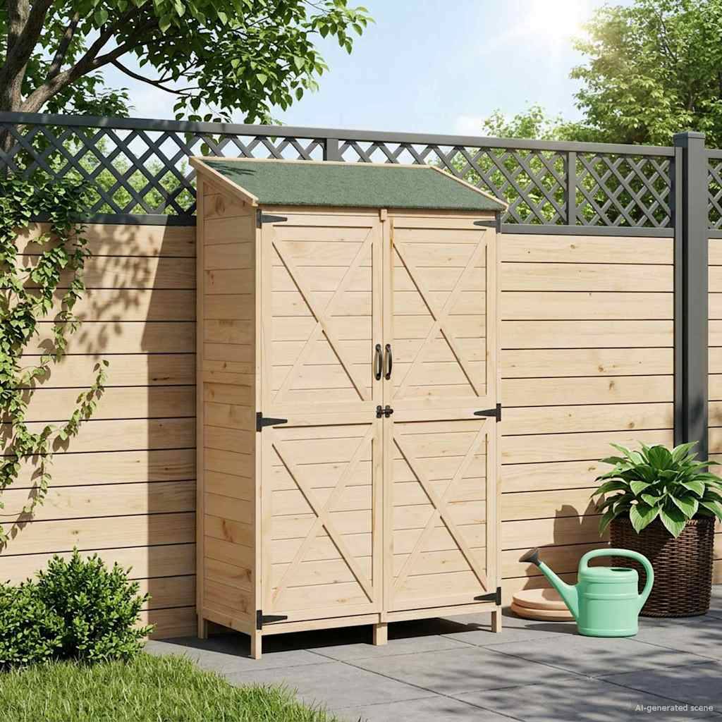 vidaXL Garten Shed Natur 106 x 56 x 176,5 cm Holzwerkstoff
