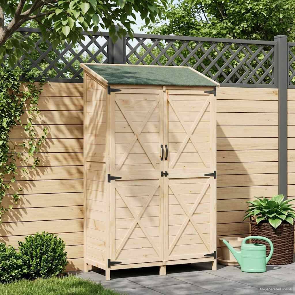 vidaXL Garten Shed Natur 106 x 56 x 176,5 cm Holzwerkstoff