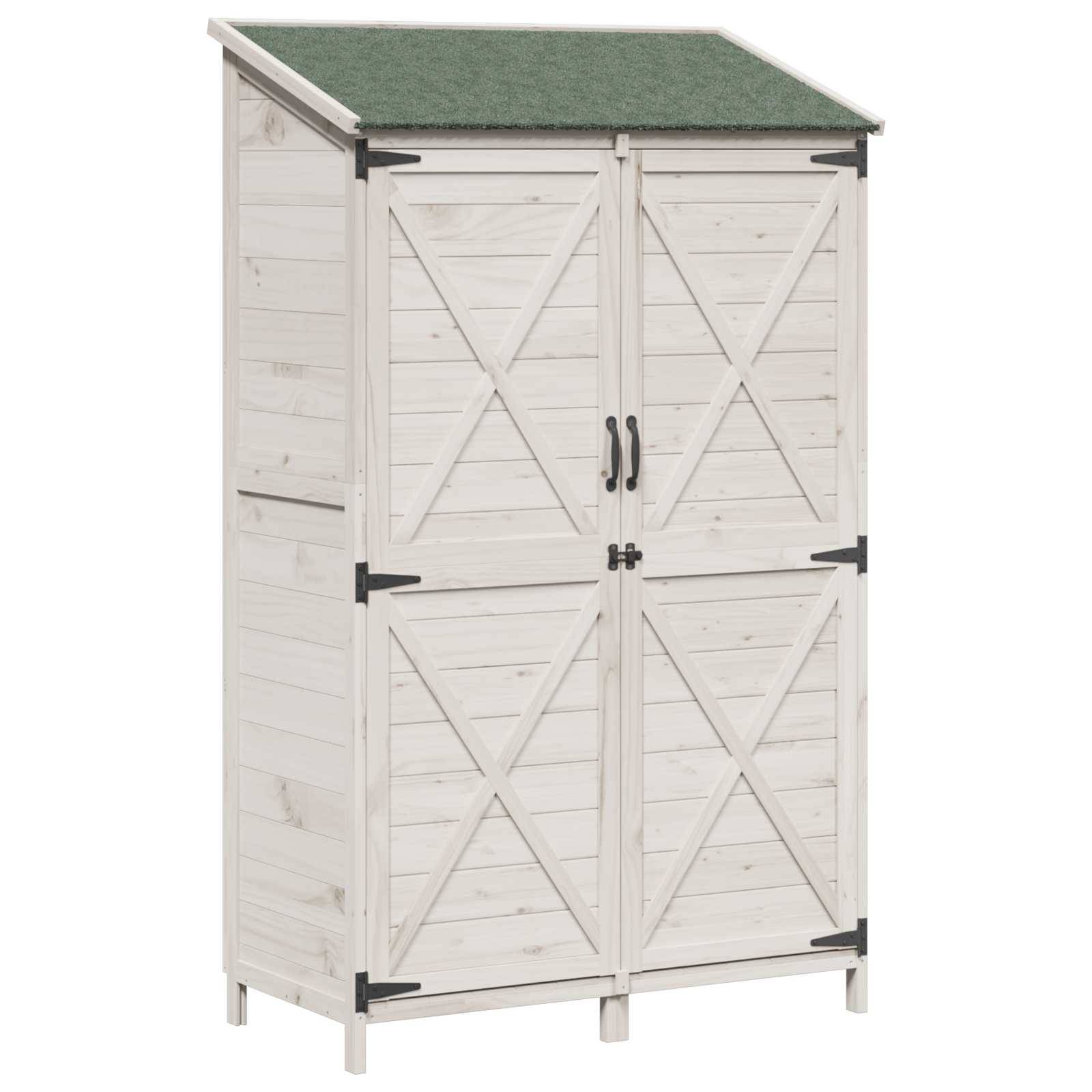 vidaXL Garten Shed Weiß 106 x 56 x 176,5 cm Holzwerkstoff