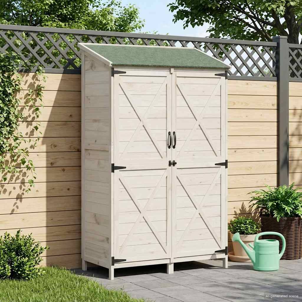 vidaXL Garten Shed Weiß 106 x 56 x 176,5 cm Holzwerkstoff