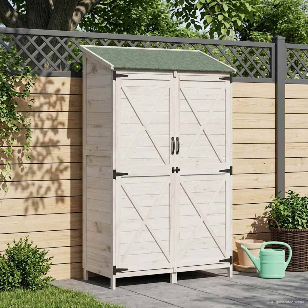 vidaXL Garten Shed Weiß 106 x 56 x 176,5 cm Holzwerkstoff