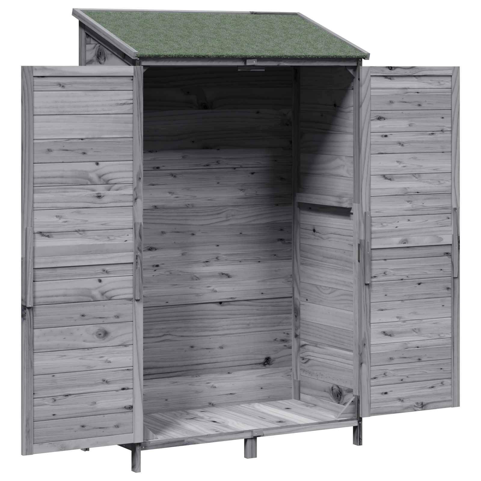 vidaXL Garten Shed Grau 106 x 56 x 176,5 cm Holzwerkstoff
