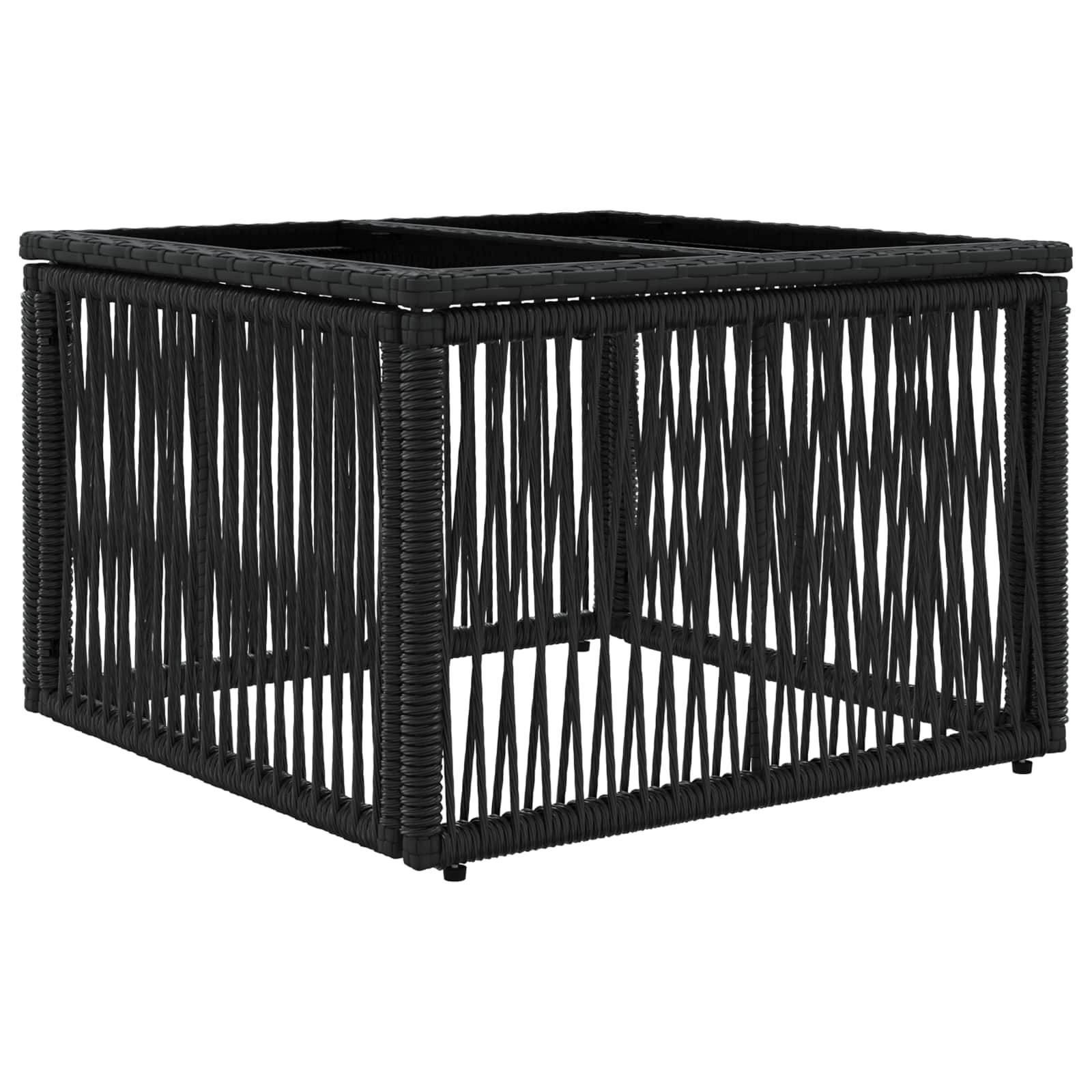 vidaXL Gartensofa-set 7 pcs Schwarz Poly-Rattan