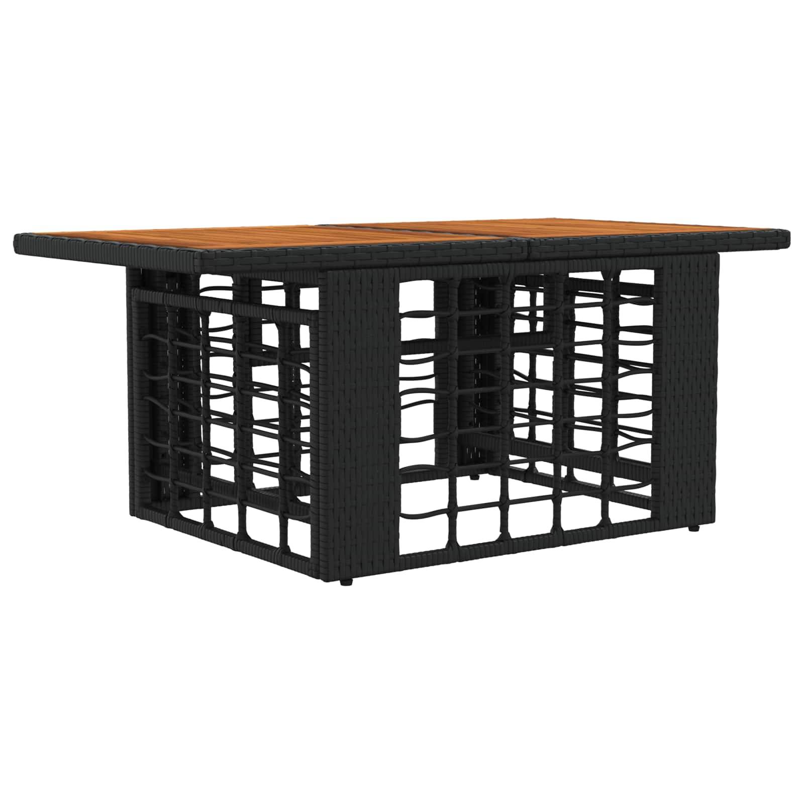 vidaXL Gartensofa-set 9 stk. Schwarz und Dunkelgrau Poly-Rattan