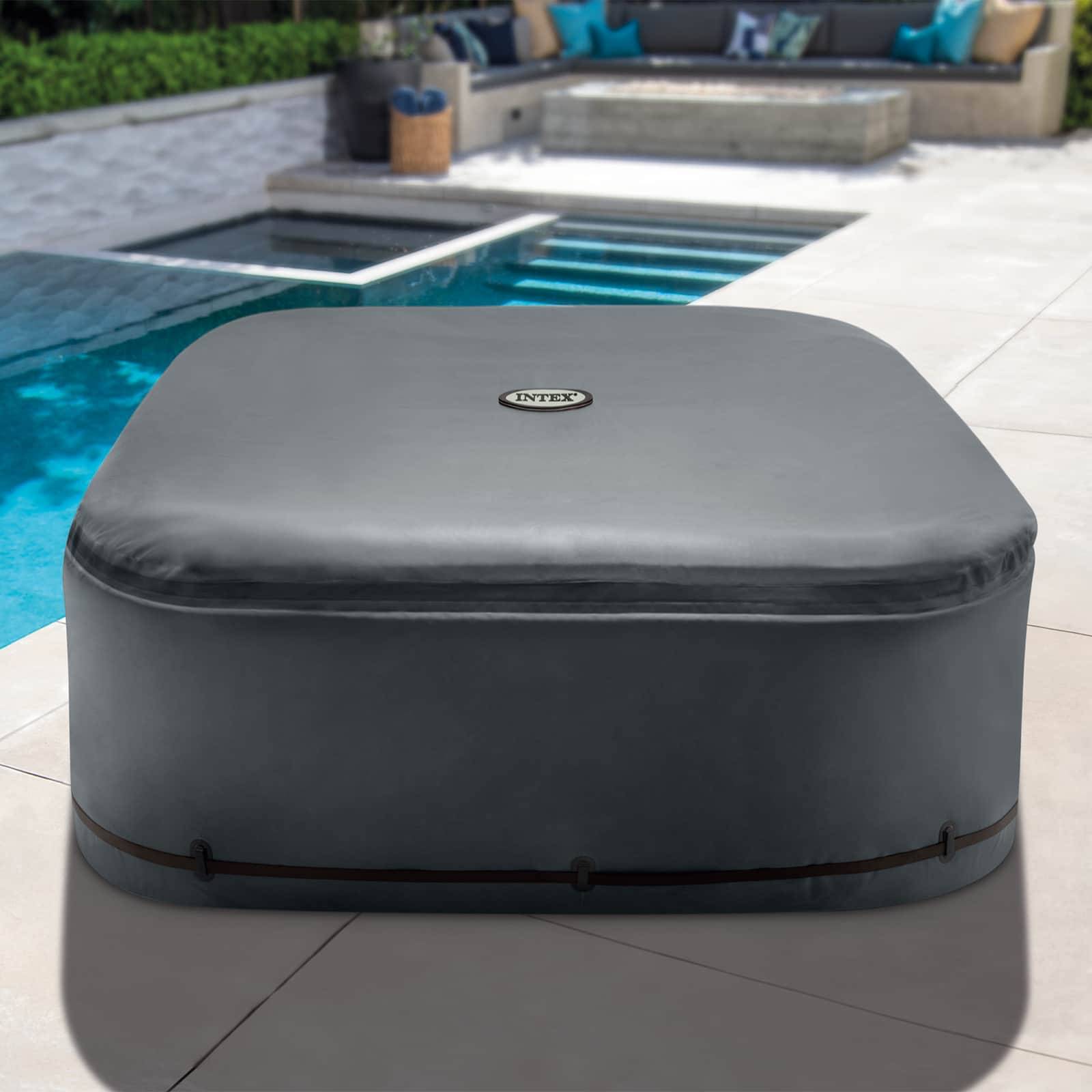 INTEX Spa-Abdeckung INTEX Dunkelgrau 175 x 175 x 72 cm PVC und PU