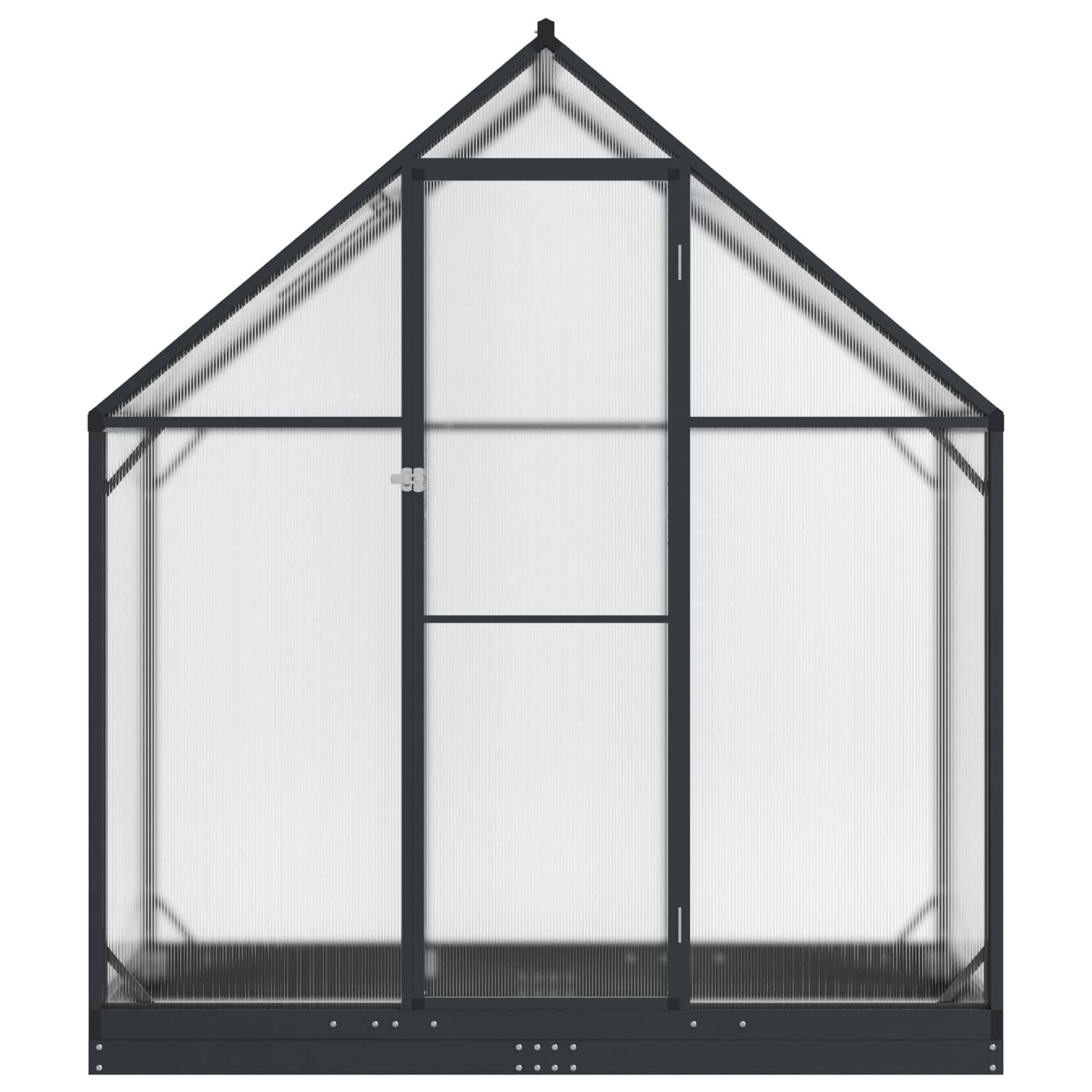 vidaXL Garten Gewächshaus mit Tür Anthrazit 183,5 x 63,5 x 207 cm