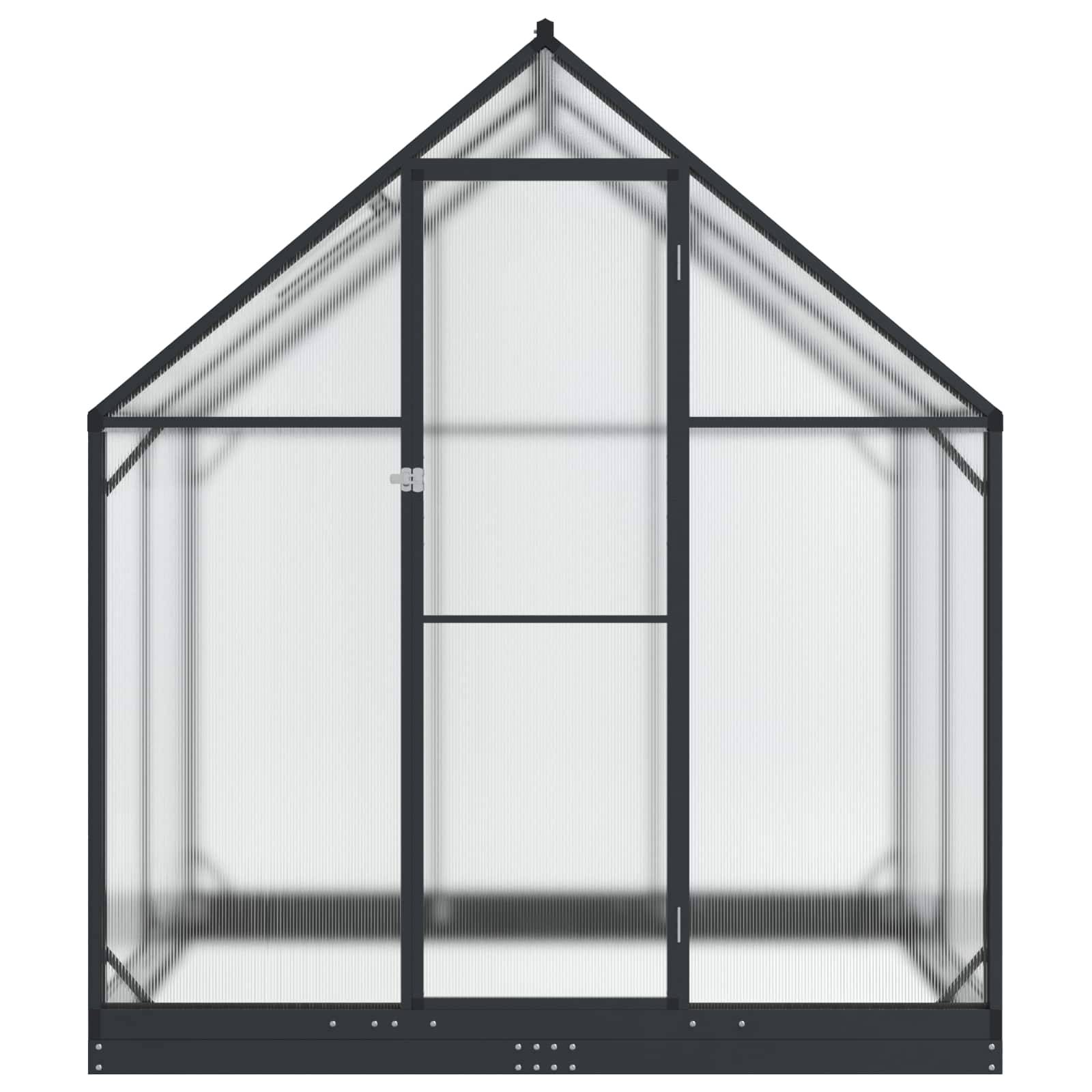 vidaXL Garten Gewächshaus mit Tür Anthrazit 183,5 x 123 x 207 cm