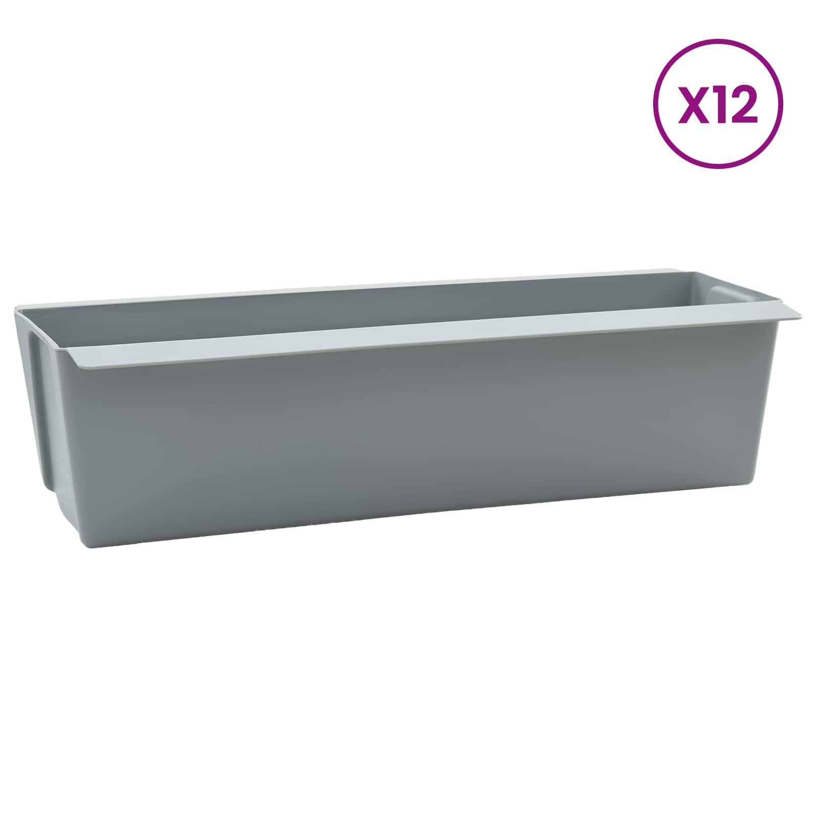 vidaXL Blumenboxen für Euro-Paletten 12 pcs Hellgrau