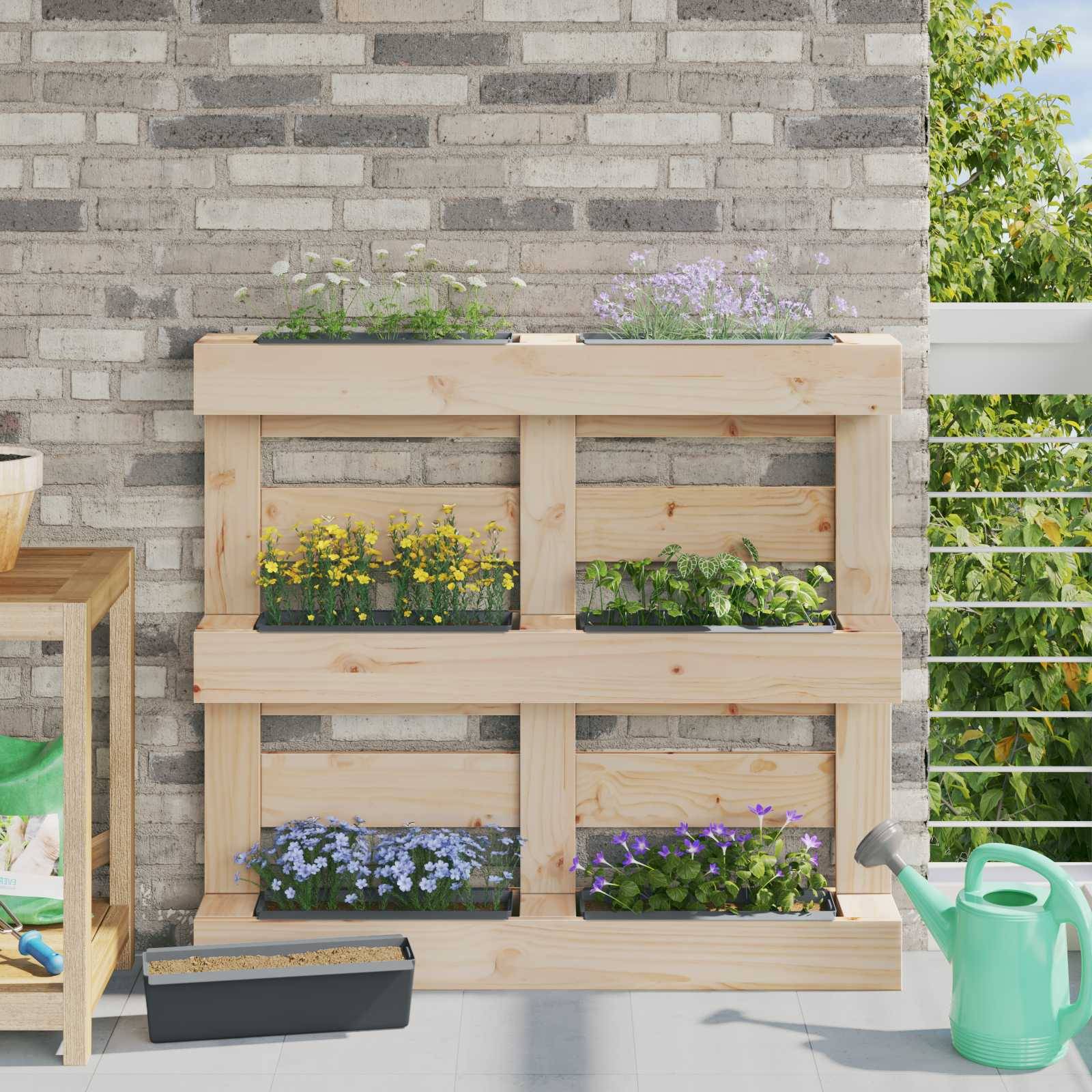 vidaXL Blumenboxen für Euro-Paletten 24 pcs Grau 36 x 13,5 x 9,5 cm