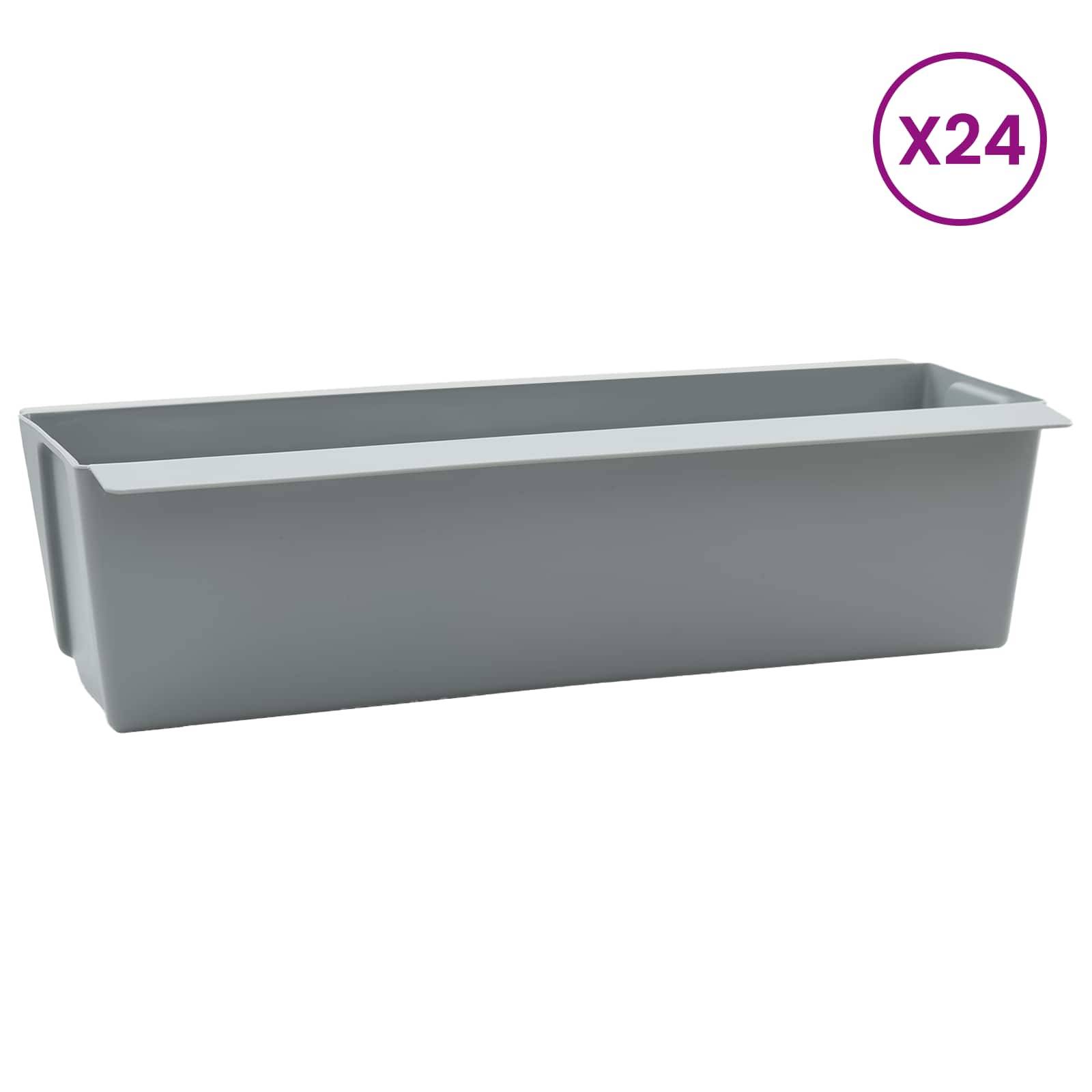 vidaXL Blumenboxen für Euro-Paletten 24 pcs Hellgrau