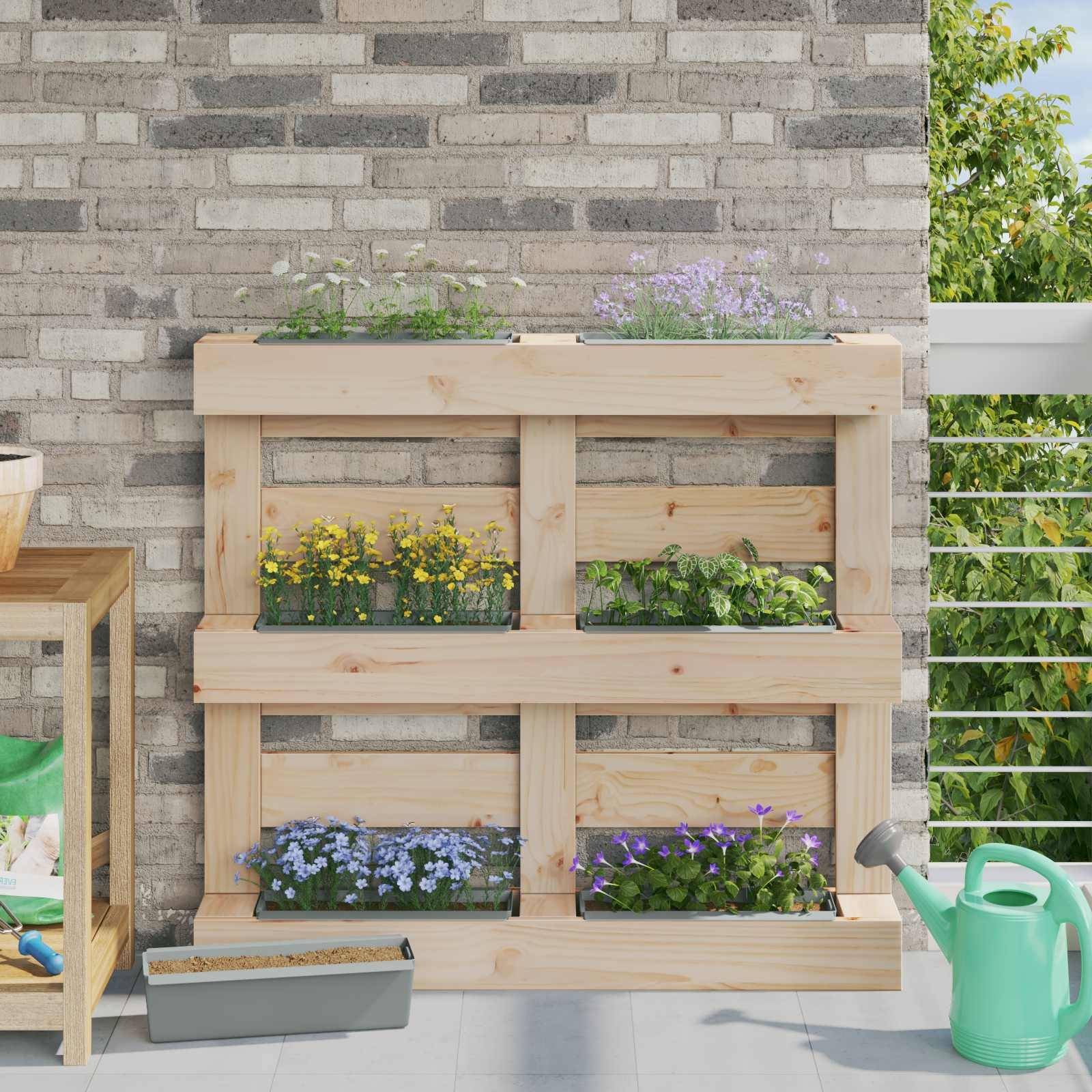 vidaXL Blumenboxen für Euro-Paletten 24 pcs Hellgrau
