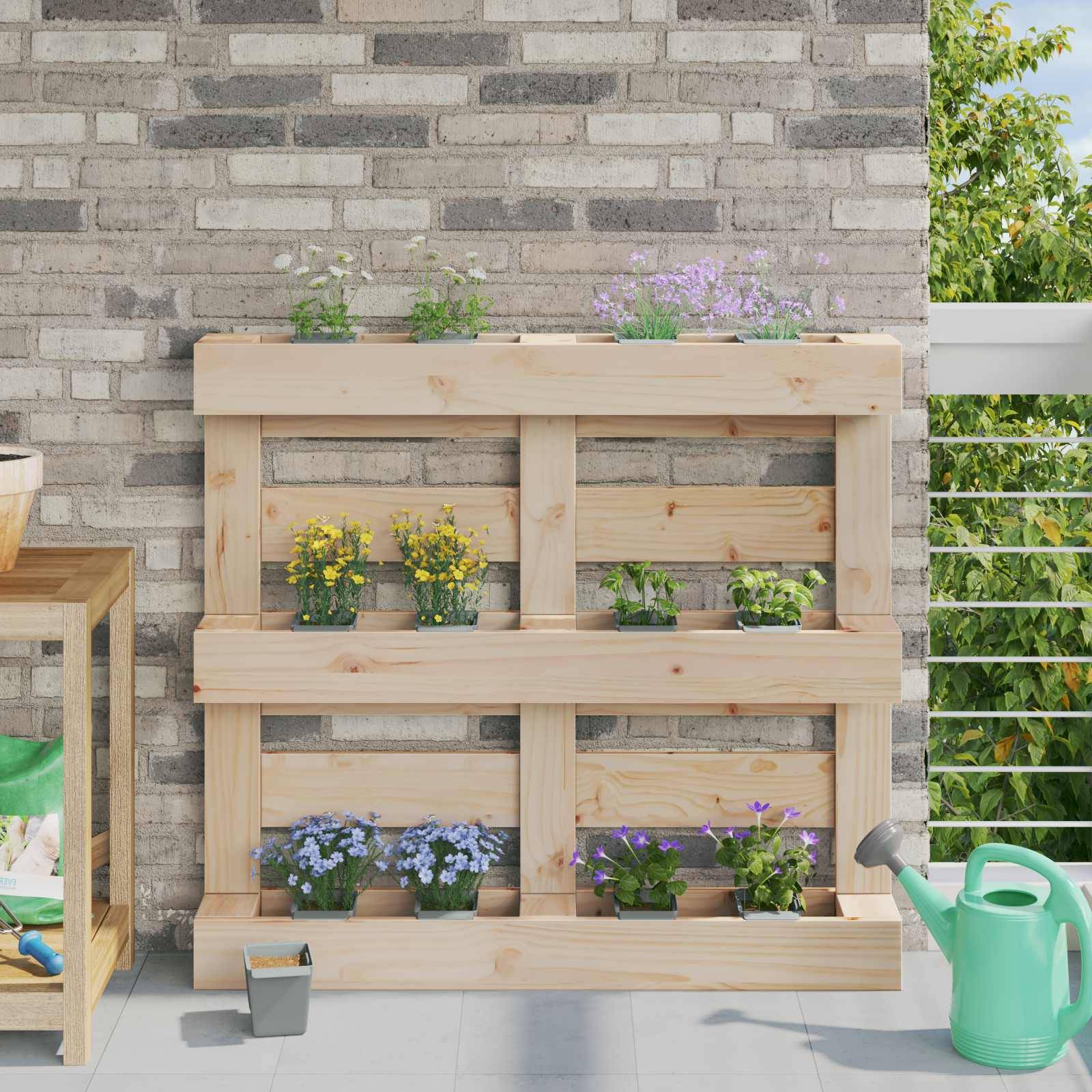 vidaXL Blumenboxen für Euro-Paletten 24 pcs Hellgrau 13,5 x 9 x 9,5 cm