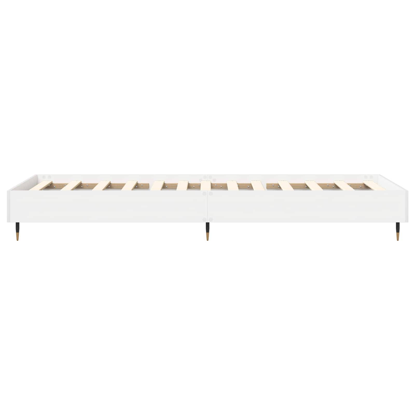 vidaXL Bettrahmen Weiß 80 x 200 cm Holzwerkstoff