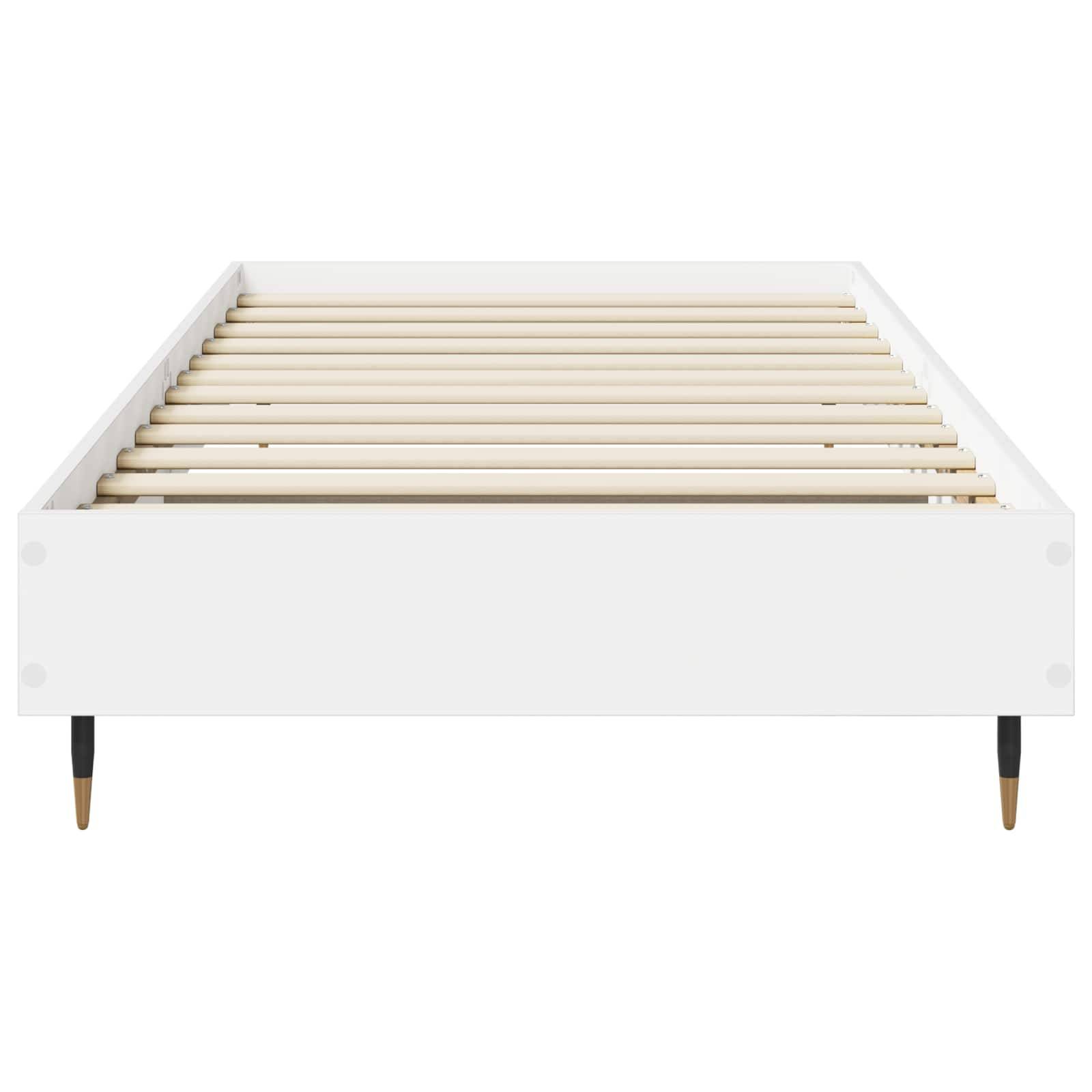 vidaXL Bettrahmen Weiß 80 x 200 cm Holzwerkstoff