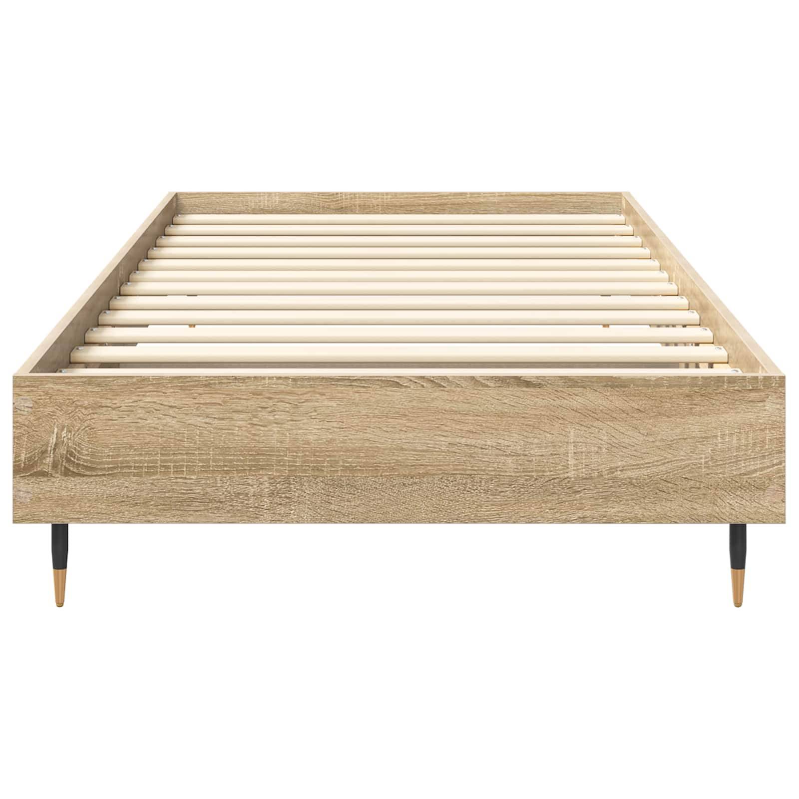 vidaXL Bettrahmen Sonoma-Eiche 80 x 200 cm Holzwerkstoff