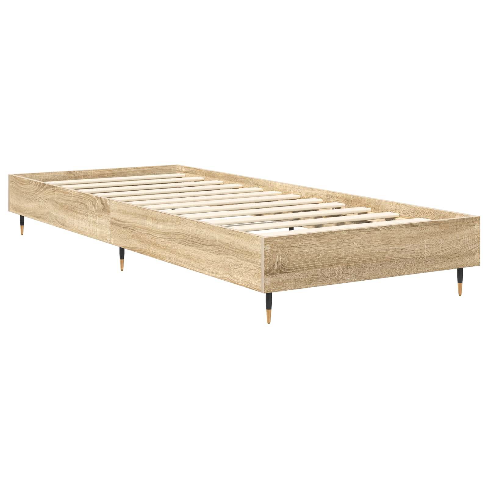 vidaXL Bettrahmen Sonoma-Eiche 80 x 200 cm Holzwerkstoff